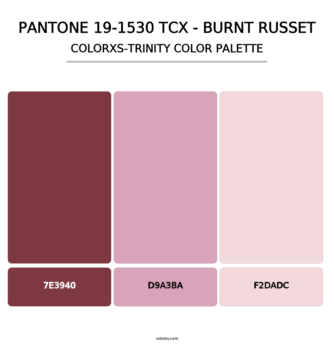 PANTONE 19-1530 TCX - Burnt Russet - Colorxs Trinity Palette
