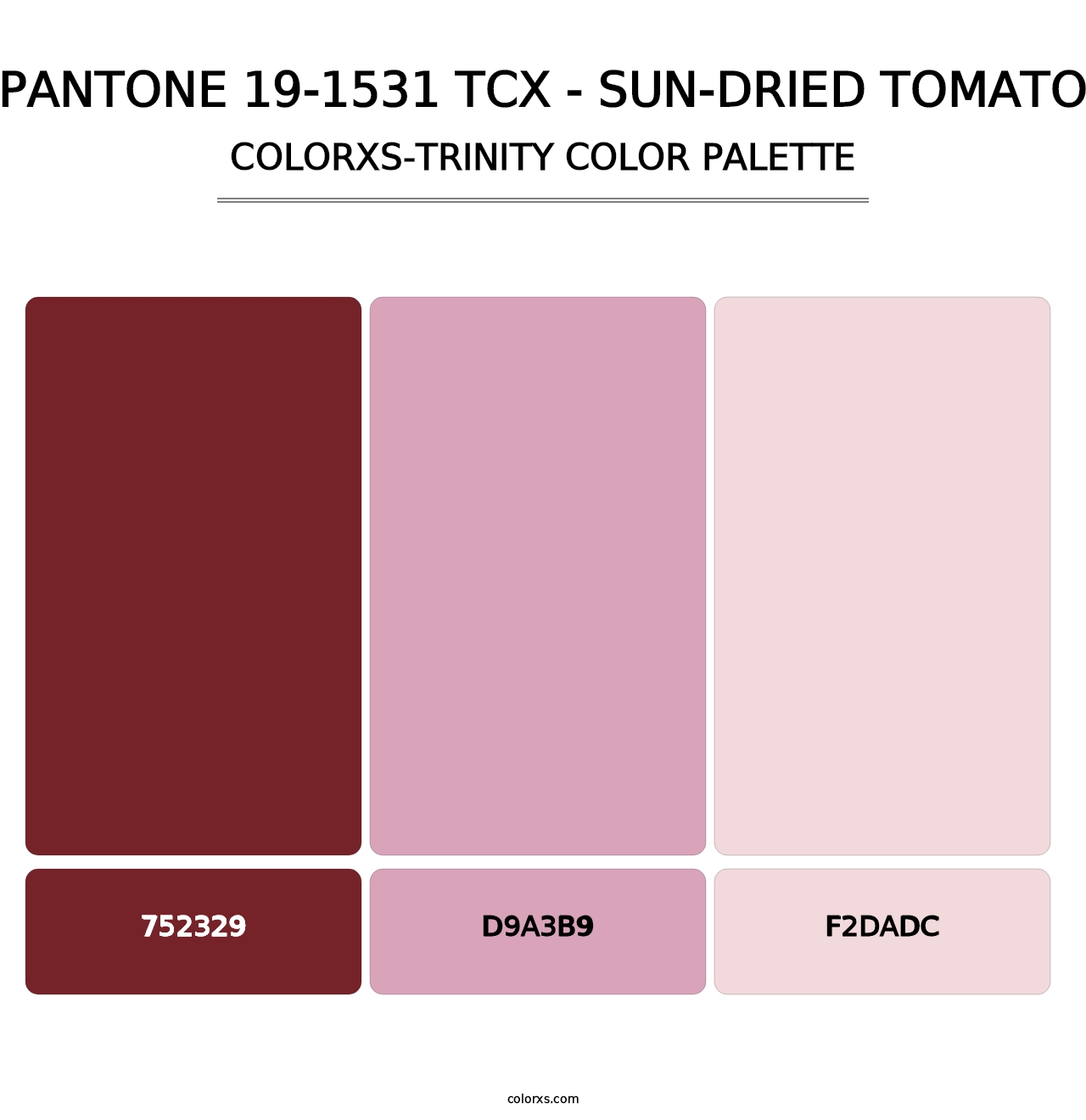 PANTONE 19-1531 TCX - Sun-Dried Tomato - Colorxs Trinity Palette