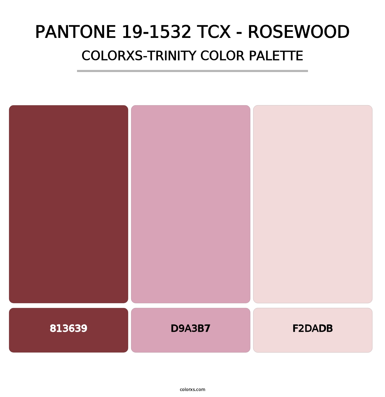 PANTONE 19-1532 TCX - Rosewood - Colorxs Trinity Palette