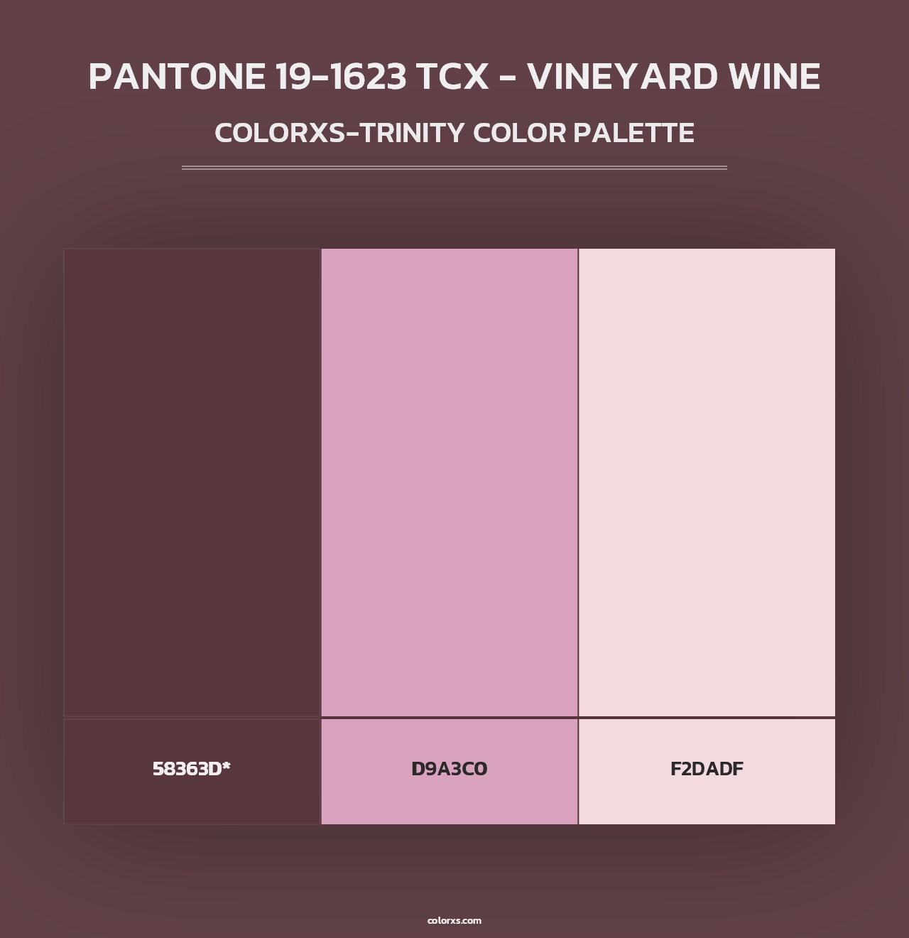 PANTONE 19-1623 TCX - Vineyard Wine - Colorxs Trinity Palette