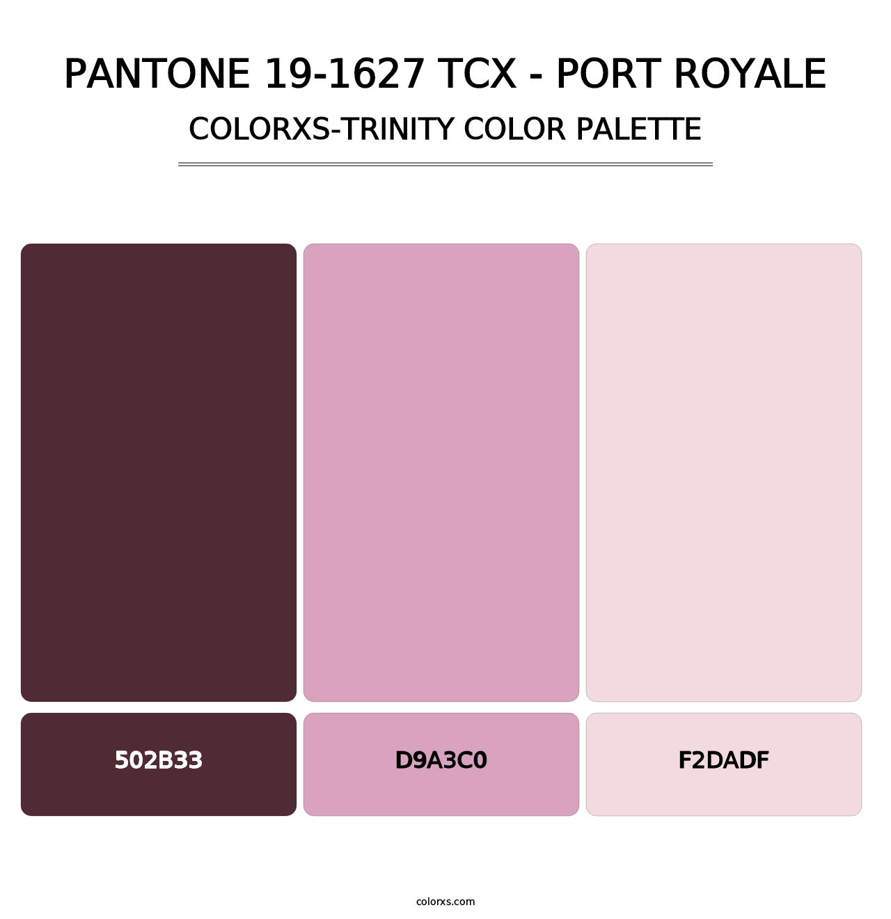 PANTONE 19-1627 TCX - Port Royale - Colorxs Trinity Palette