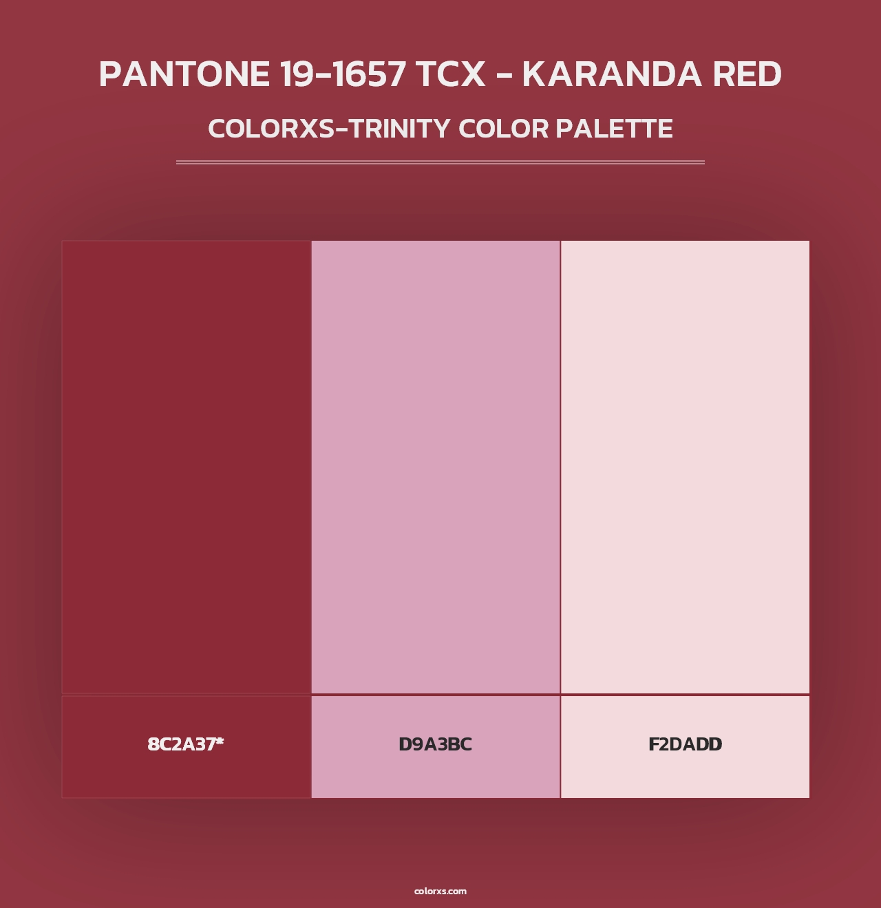 PANTONE 19-1657 TCX - Karanda Red - Colorxs Trinity Palette