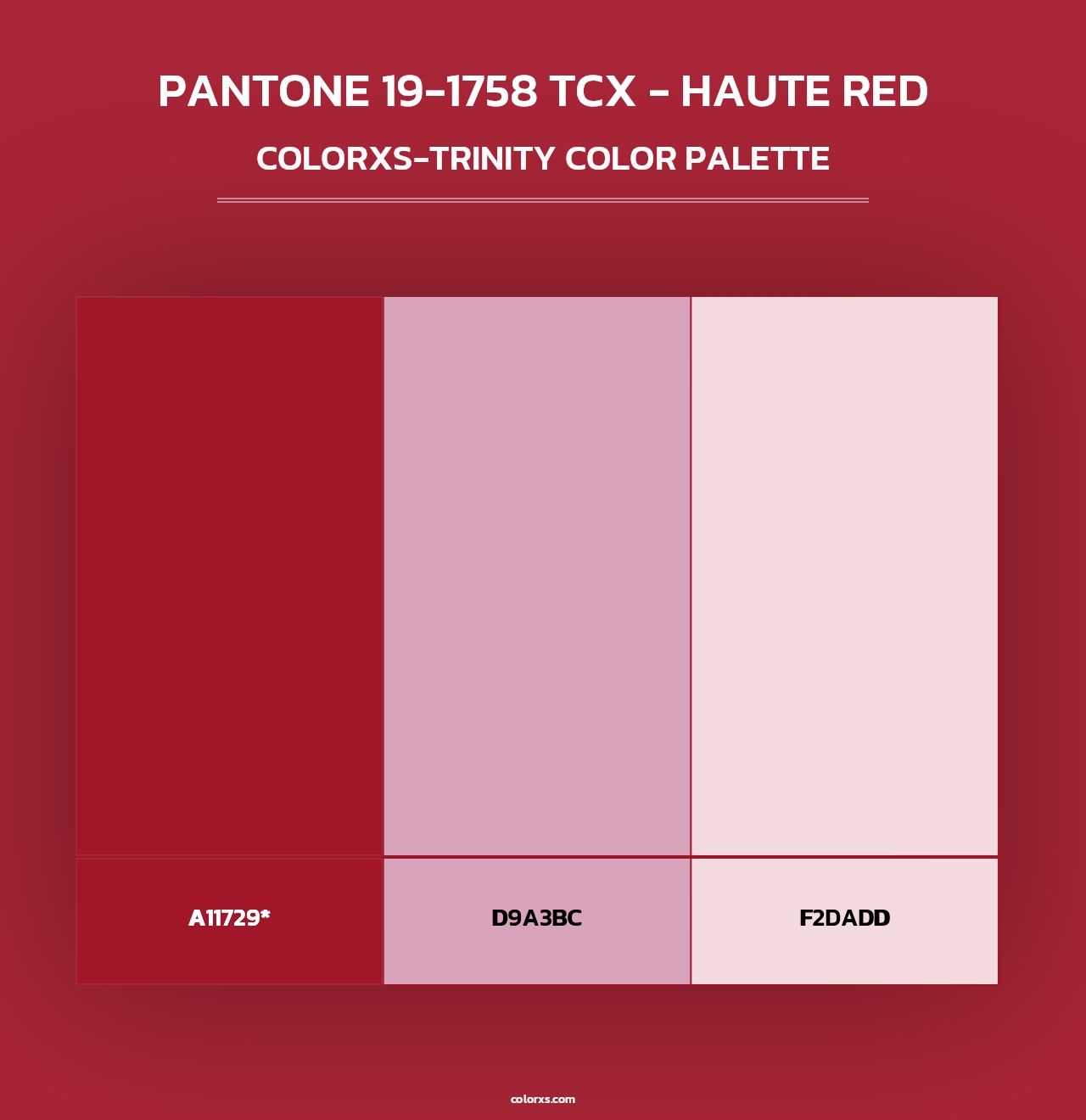 PANTONE 19-1758 TCX - Haute Red - Colorxs Trinity Palette
