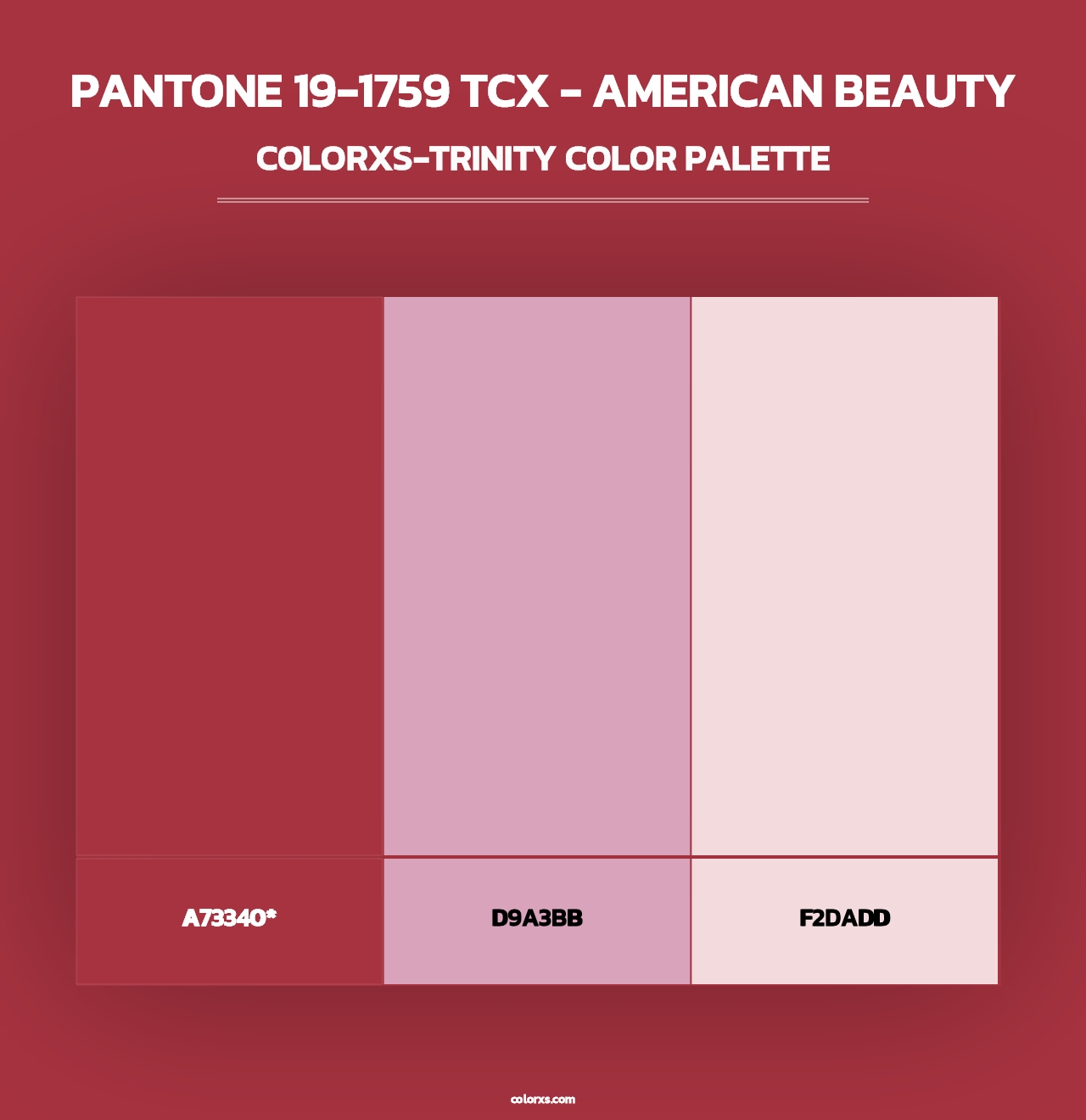PANTONE 19-1759 TCX - American Beauty - Colorxs Trinity Palette