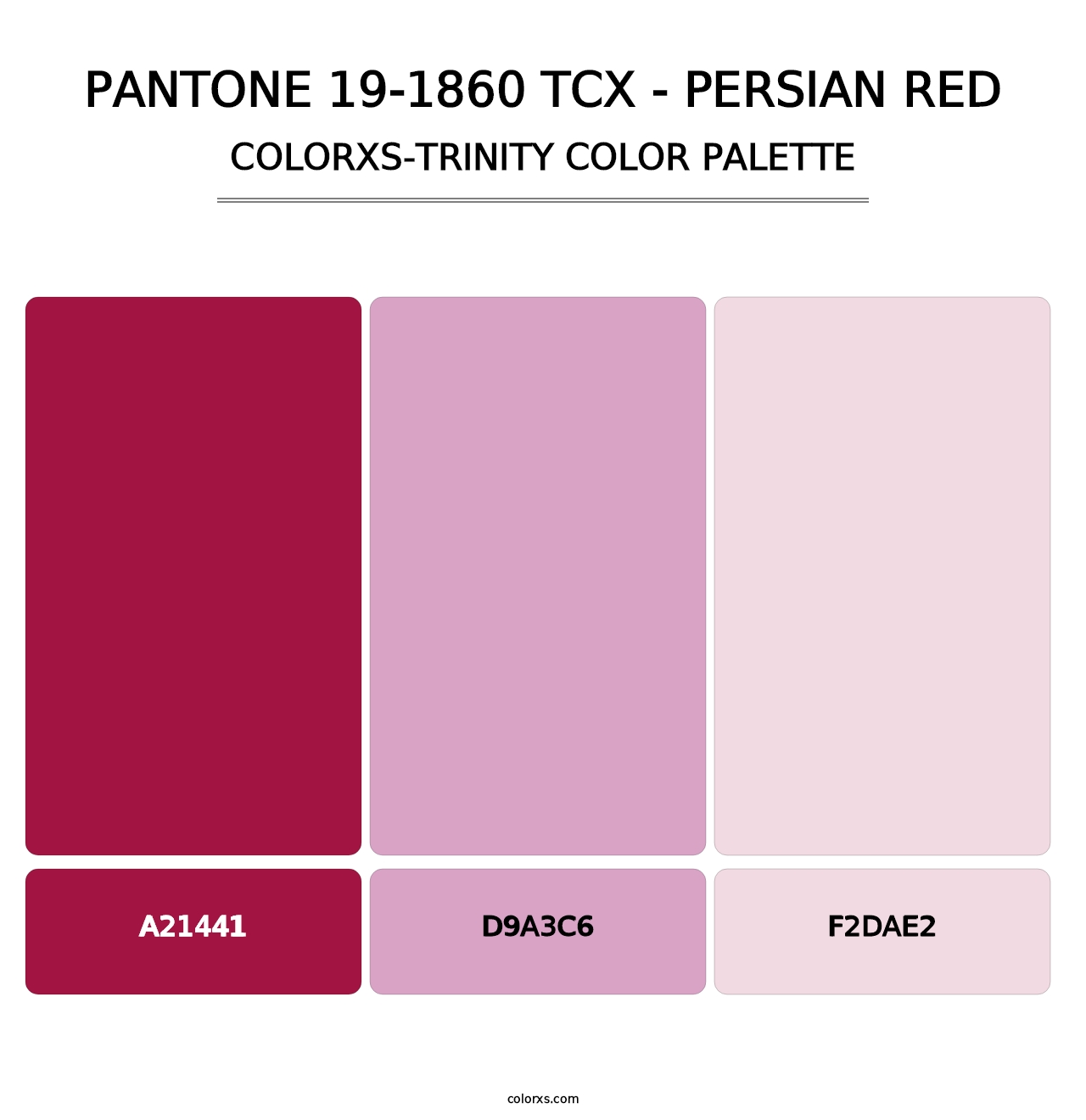 PANTONE 19-1860 TCX - Persian Red - Colorxs Trinity Palette