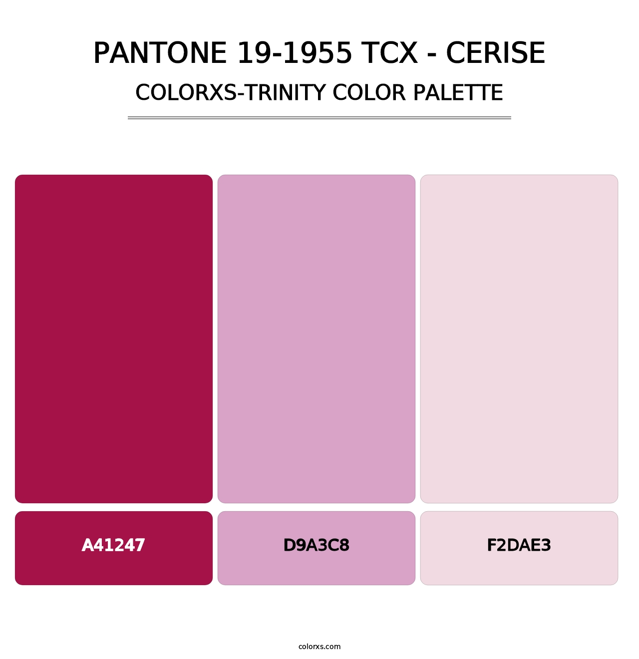 PANTONE 19-1955 TCX - Cerise - Colorxs Trinity Palette