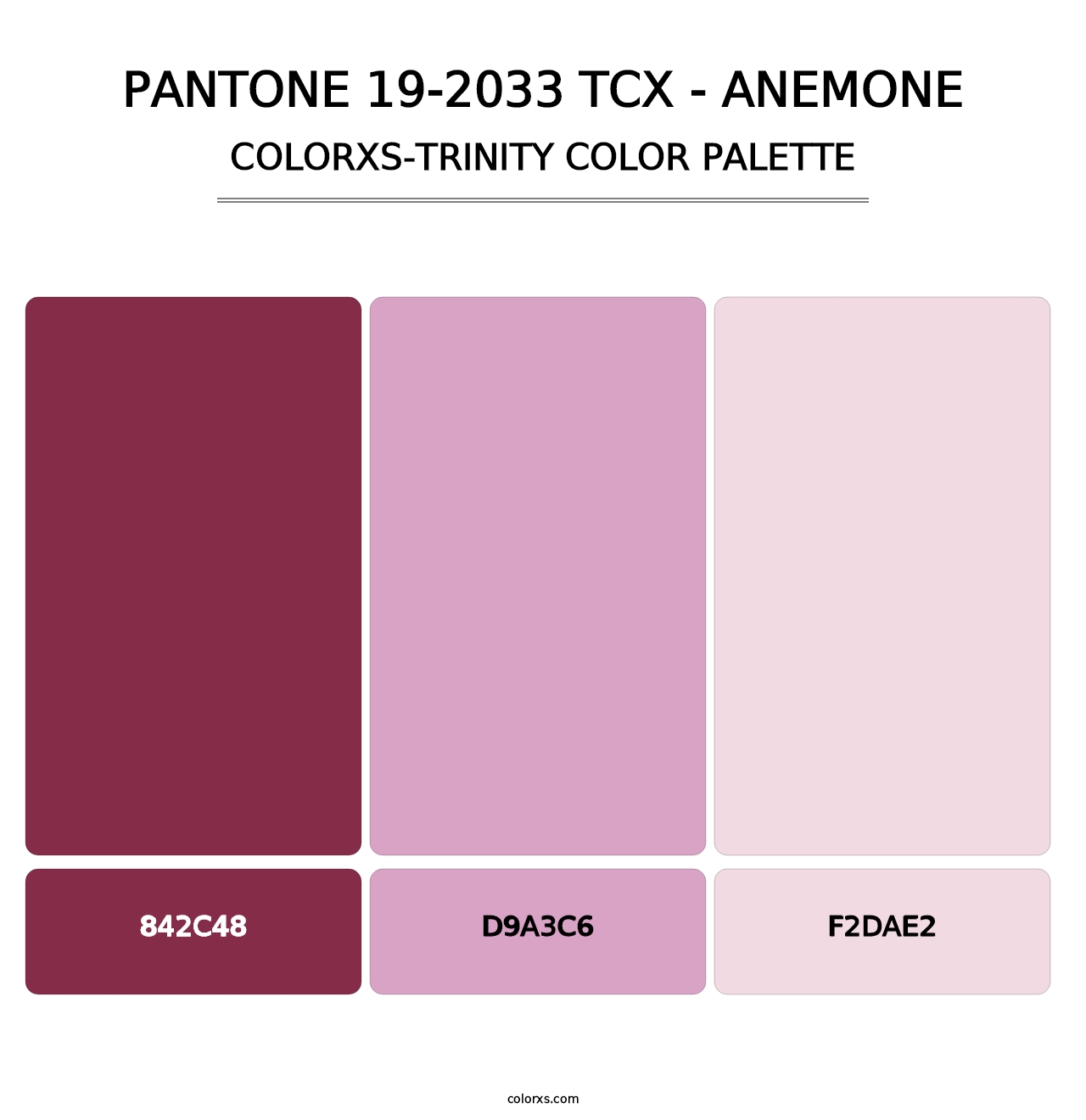 PANTONE 19-2033 TCX - Anemone - Colorxs Trinity Palette