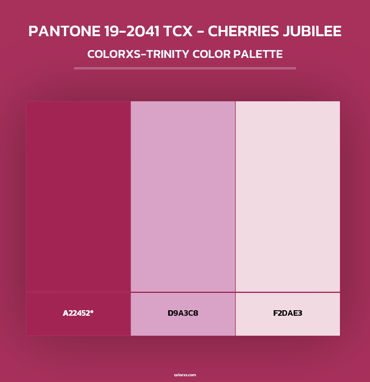 PANTONE 19-2041 TCX - Cherries Jubilee - Colorxs Trinity Palette