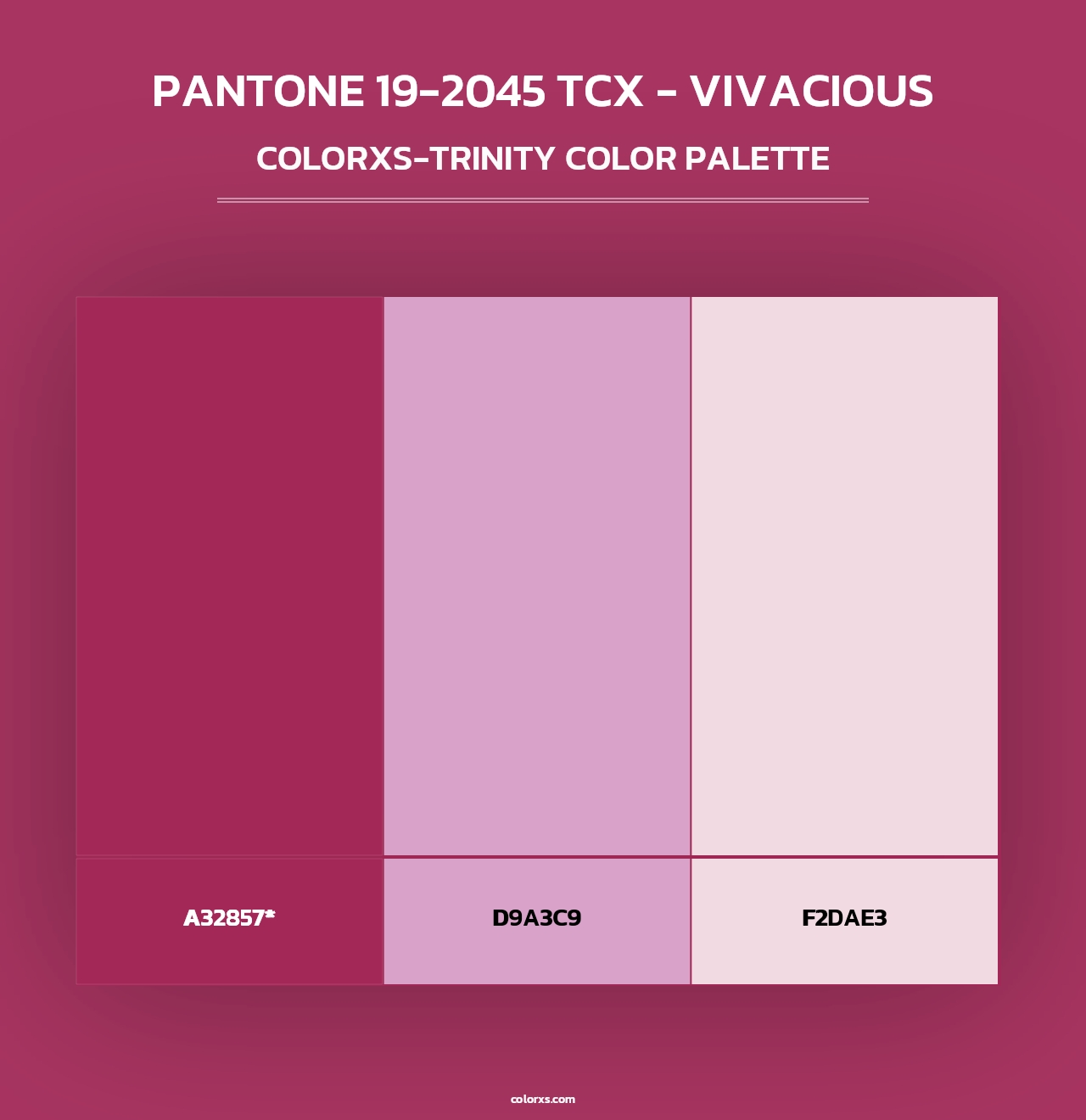 PANTONE 19-2045 TCX - Vivacious - Colorxs Trinity Palette