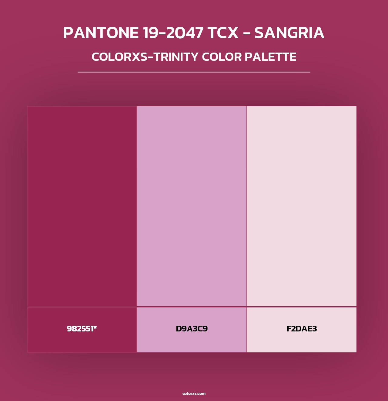 PANTONE 19-2047 TCX - Sangria - Colorxs Trinity Palette
