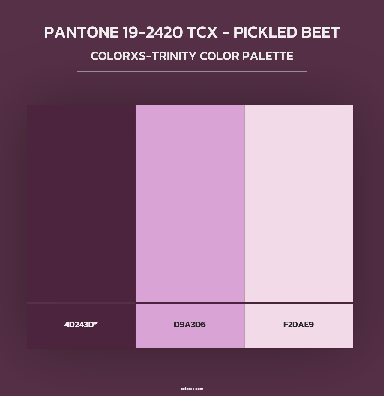 PANTONE 19-2420 TCX - Pickled Beet - Colorxs Trinity Palette