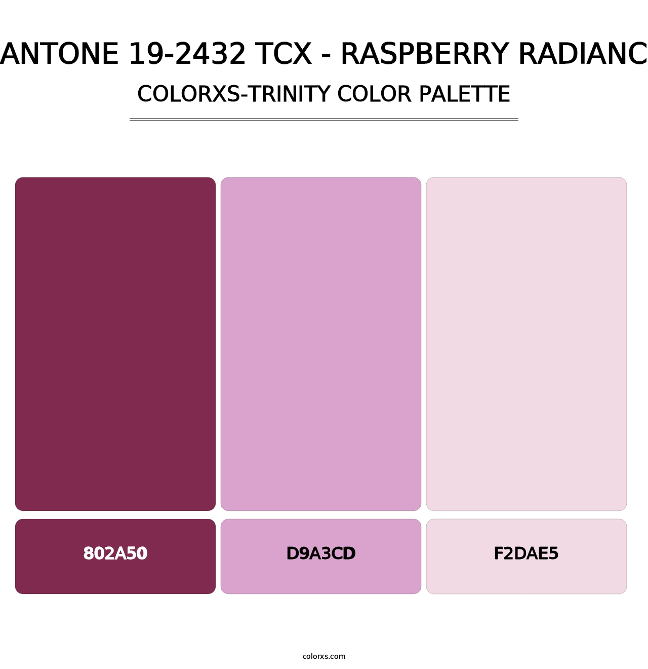 PANTONE 19-2432 TCX - Raspberry Radiance - Colorxs Trinity Palette
