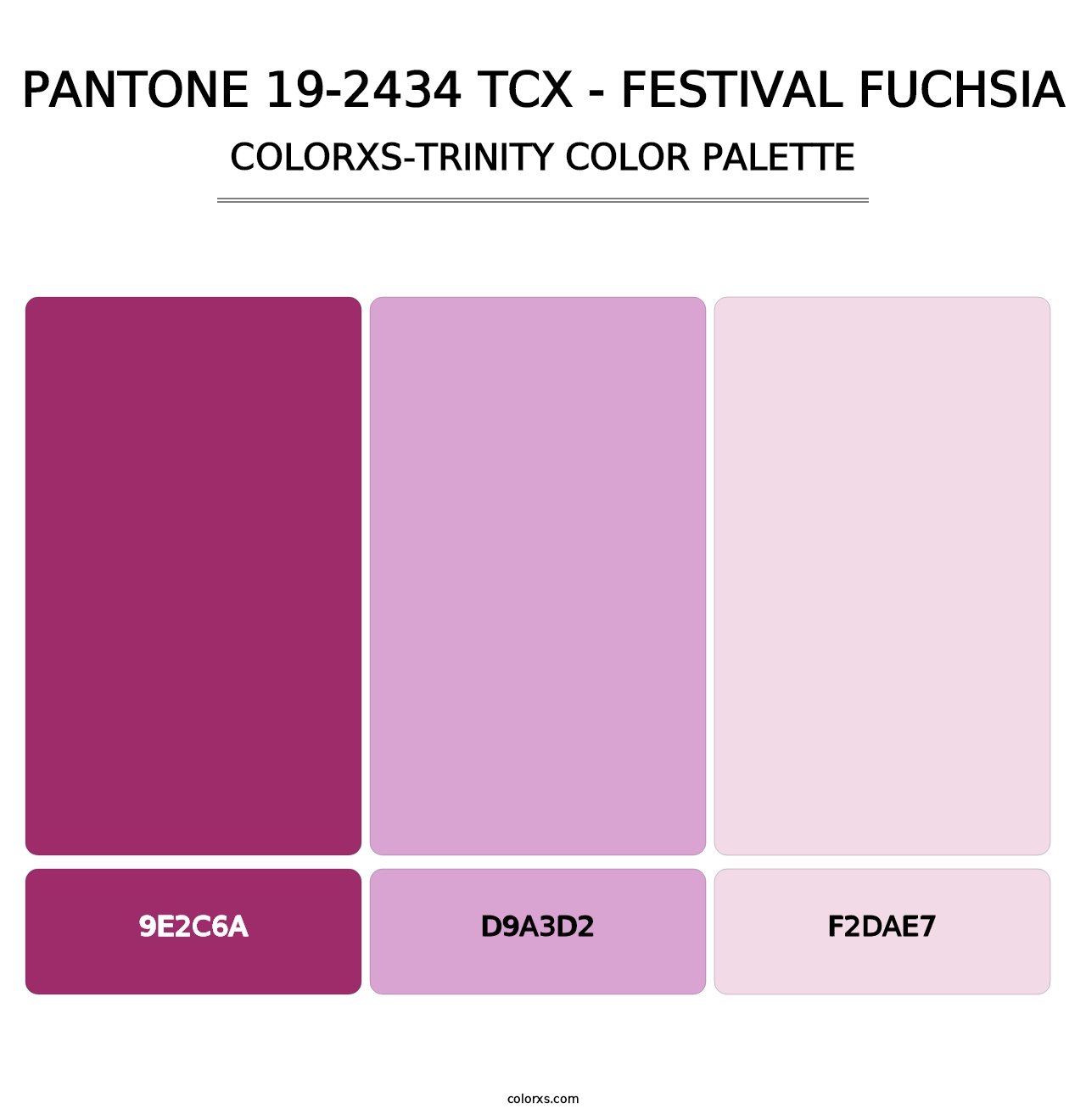 PANTONE 19-2434 TCX - Festival Fuchsia - Colorxs Trinity Palette