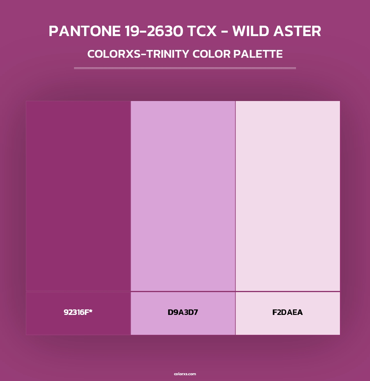 PANTONE 19-2630 TCX - Wild Aster - Colorxs Trinity Palette