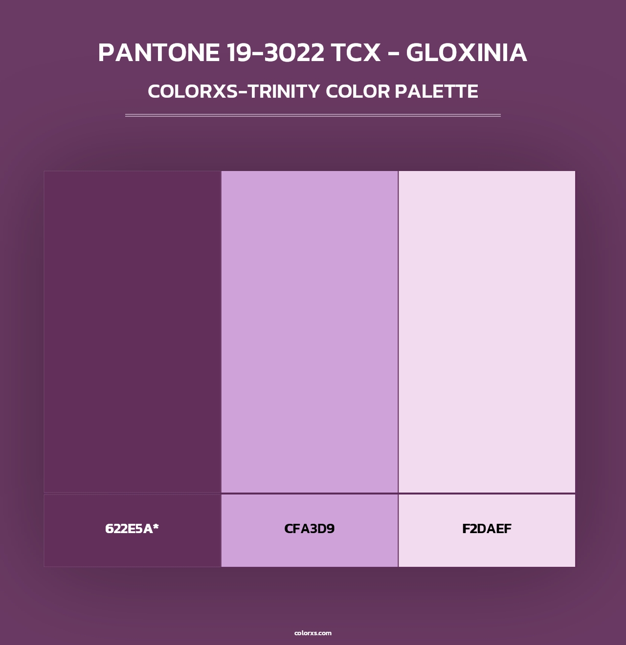 PANTONE 19-3022 TCX - Gloxinia - Colorxs Trinity Palette
