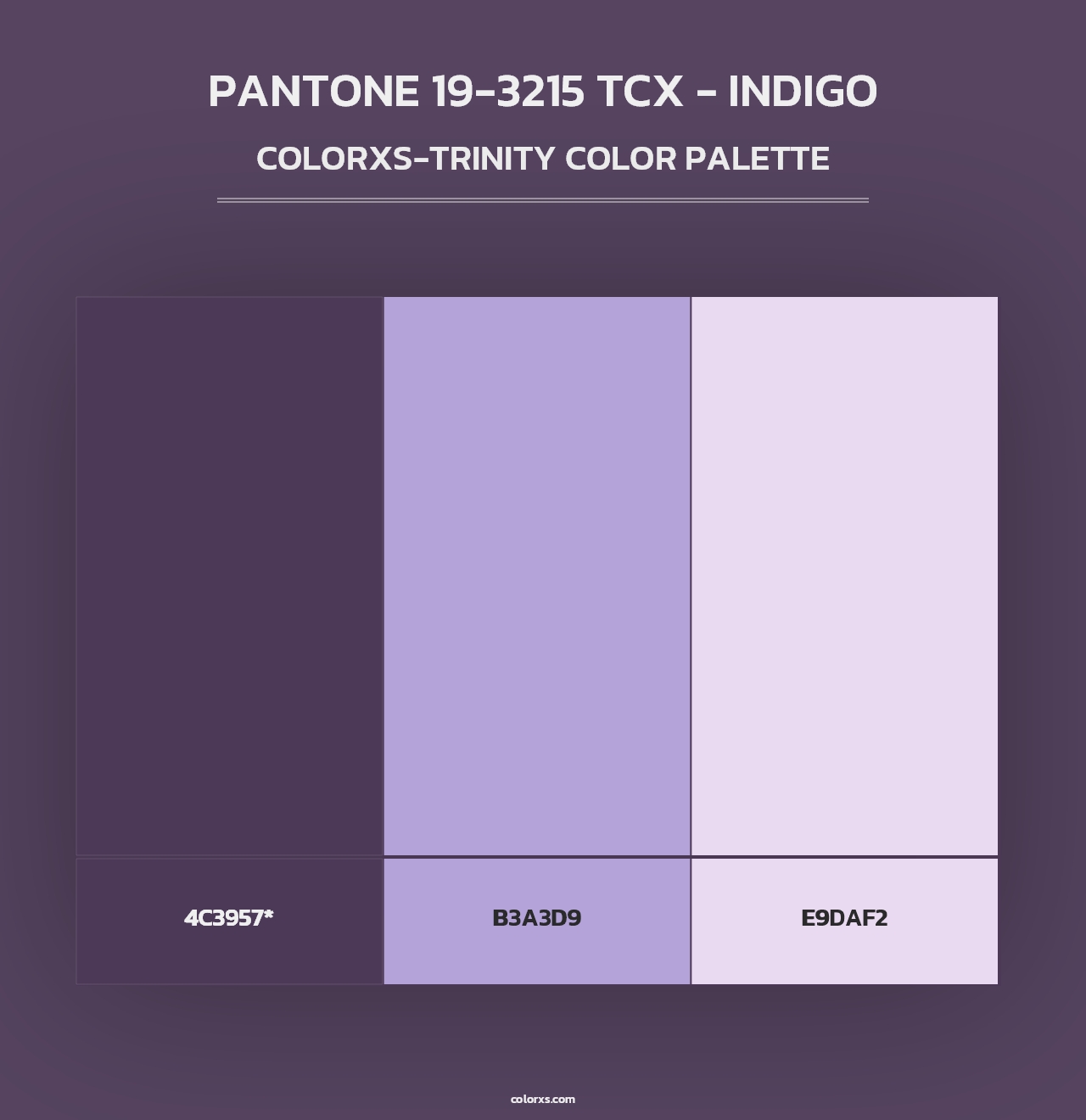 PANTONE 19-3215 TCX - Indigo - Colorxs Trinity Palette