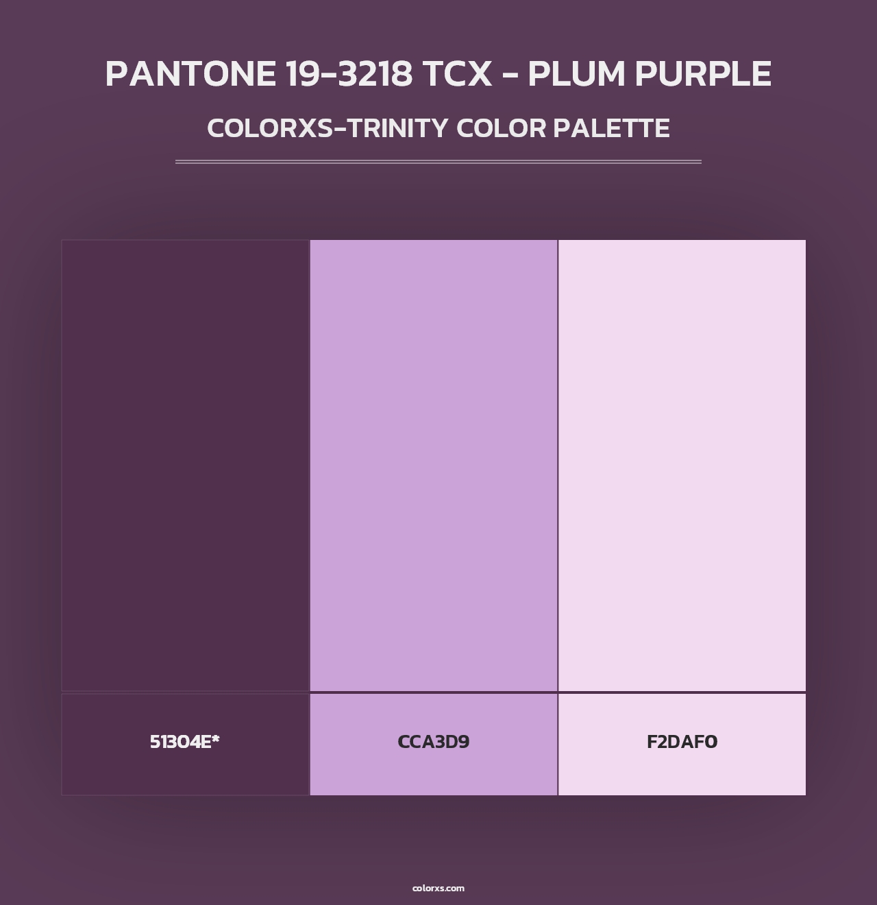 PANTONE 19-3218 TCX - Plum Purple - Colorxs Trinity Palette