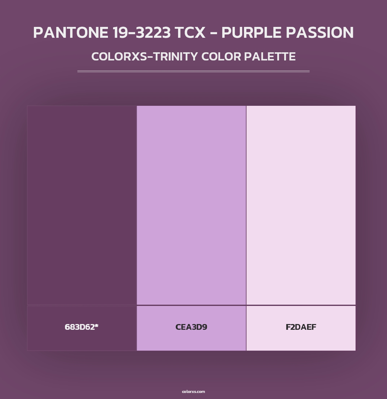 PANTONE 19-3223 TCX - Purple Passion - Colorxs Trinity Palette