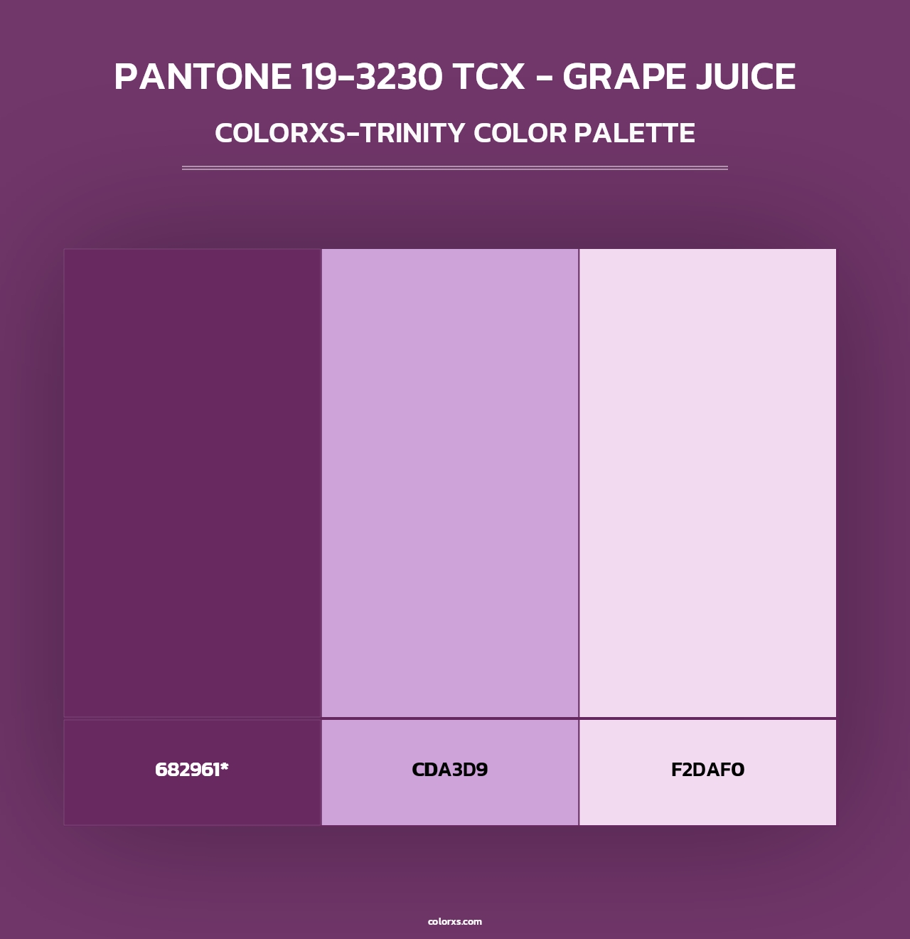 PANTONE 19-3230 TCX - Grape Juice - Colorxs Trinity Palette