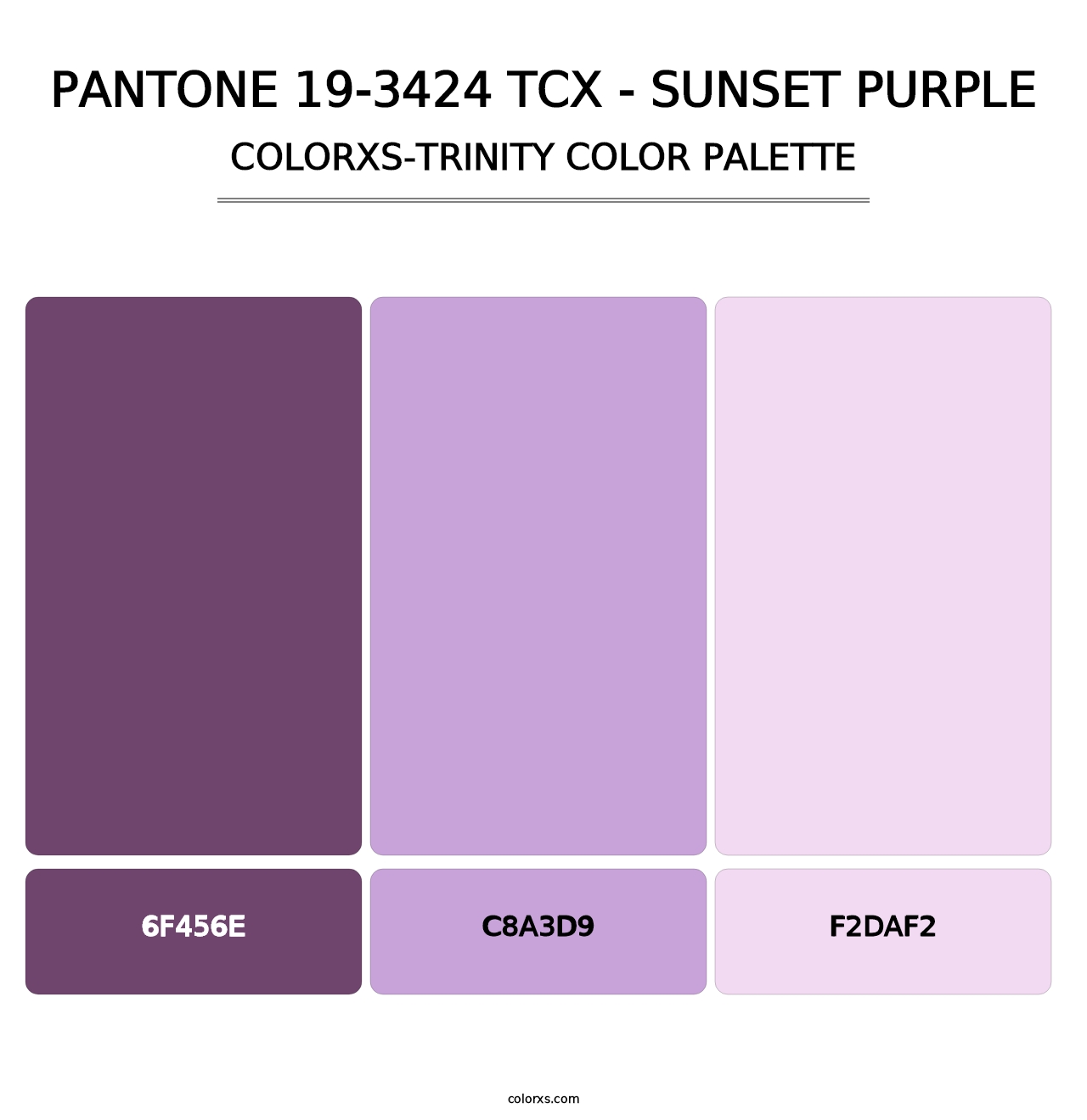 PANTONE 19-3424 TCX - Sunset Purple - Colorxs Trinity Palette