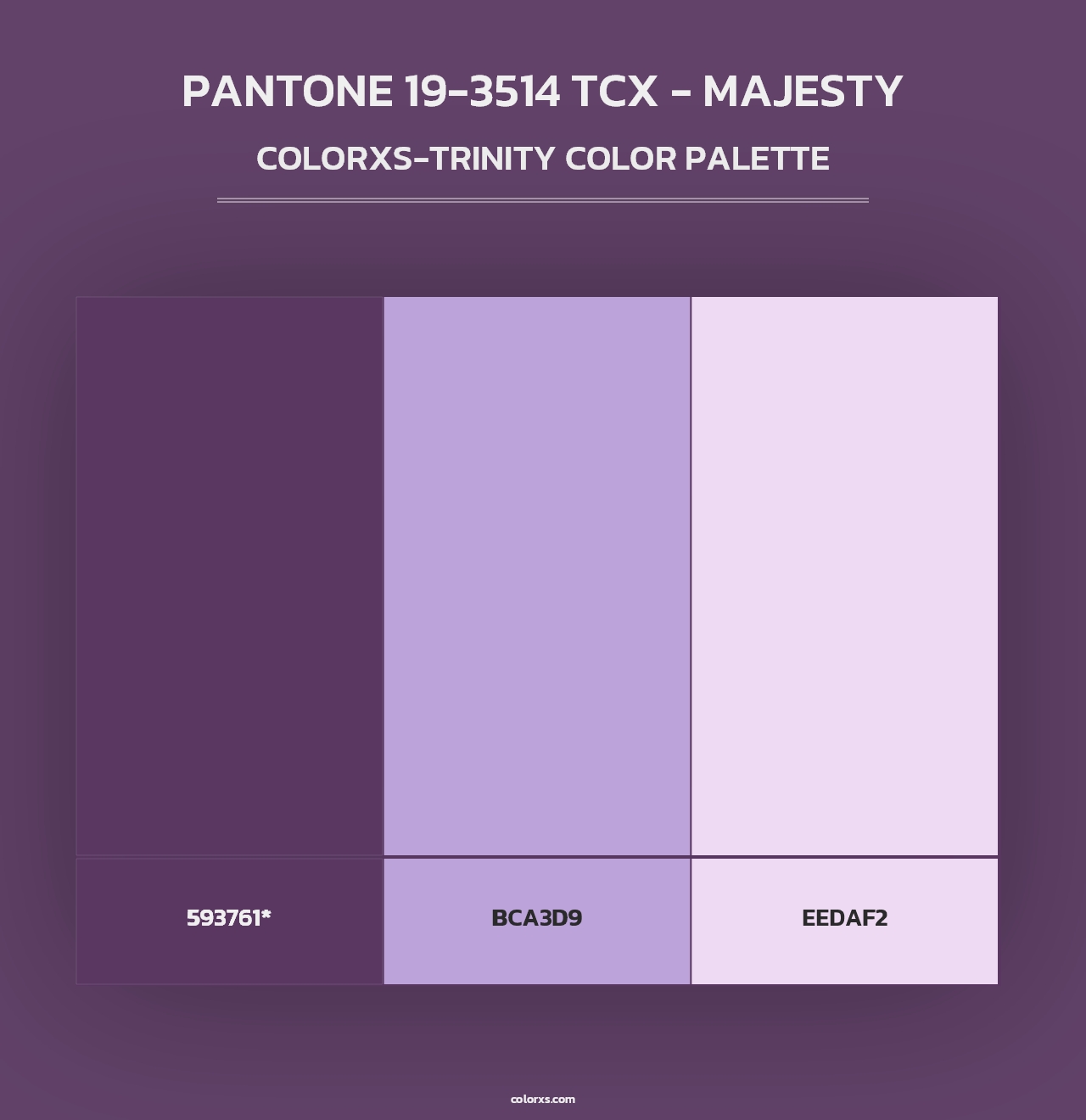 PANTONE 19-3514 TCX - Majesty - Colorxs Trinity Palette