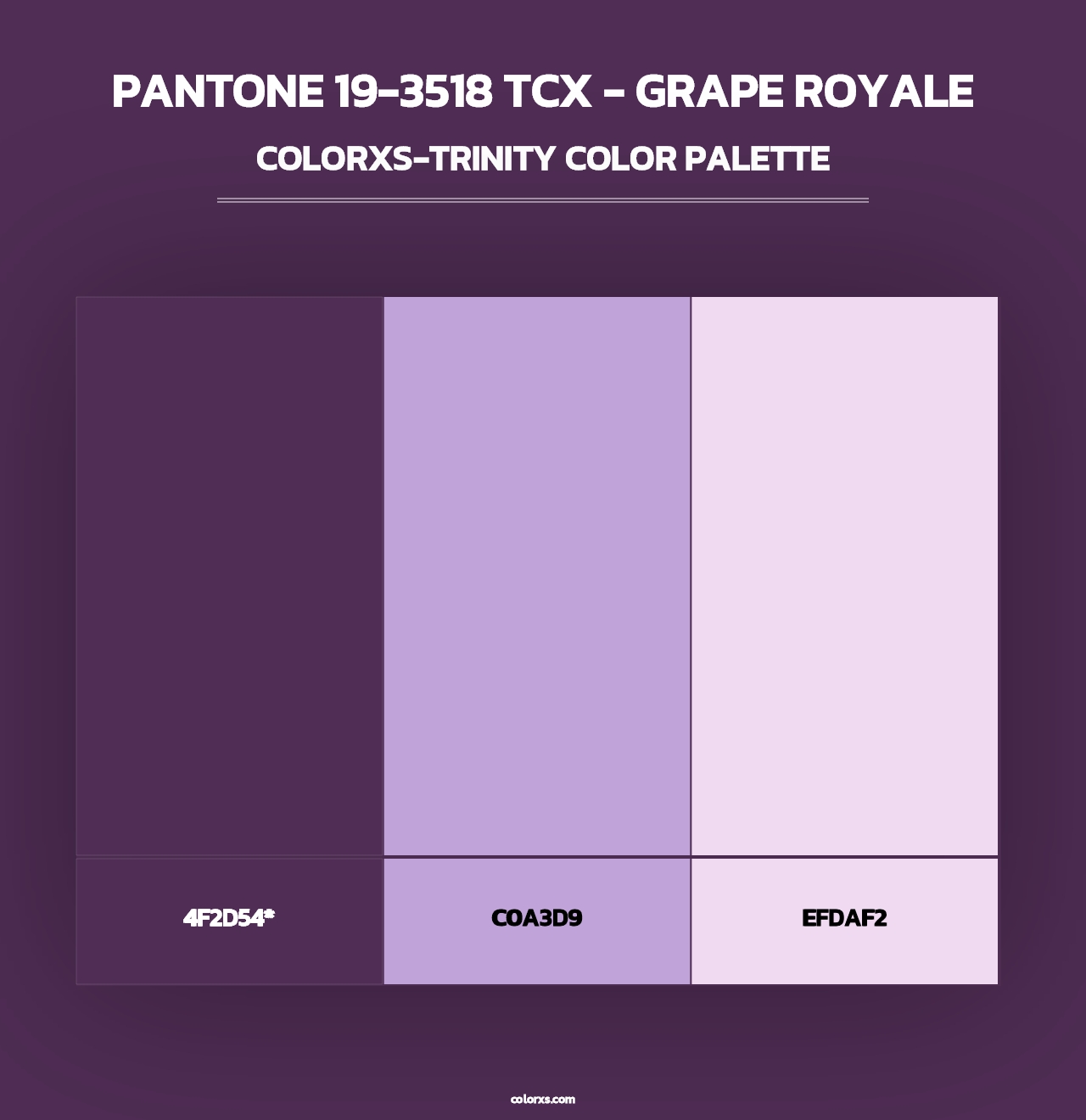 PANTONE 19-3518 TCX - Grape Royale - Colorxs Trinity Palette