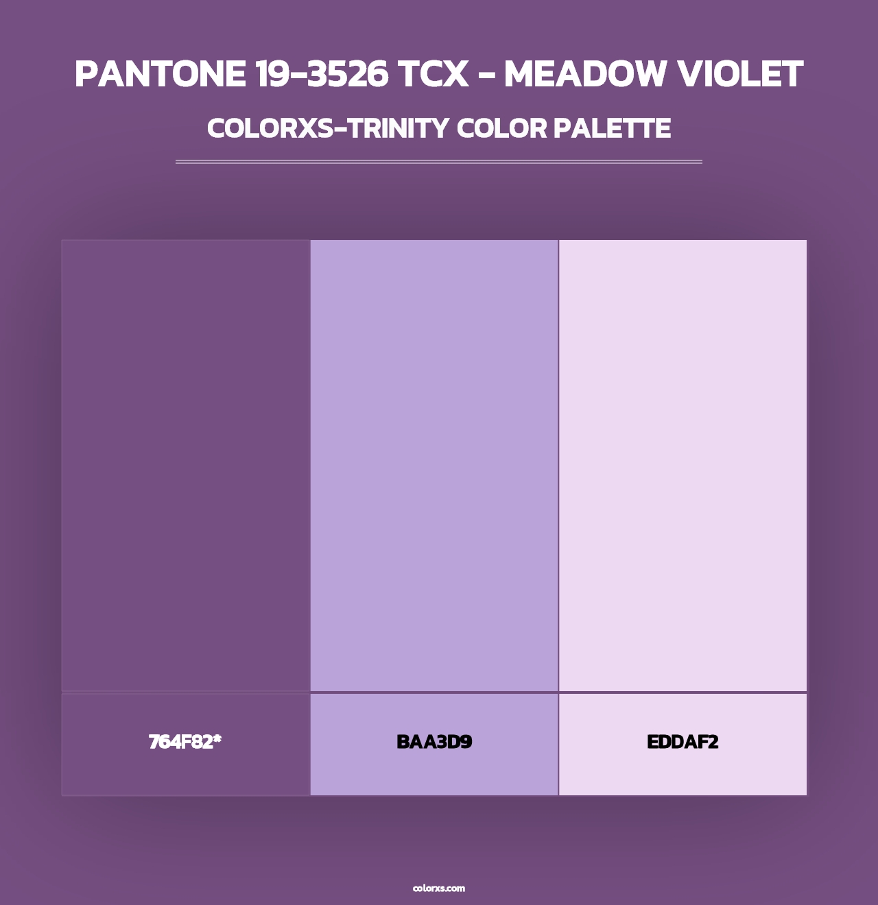 PANTONE 19-3526 TCX - Meadow Violet - Colorxs Trinity Palette