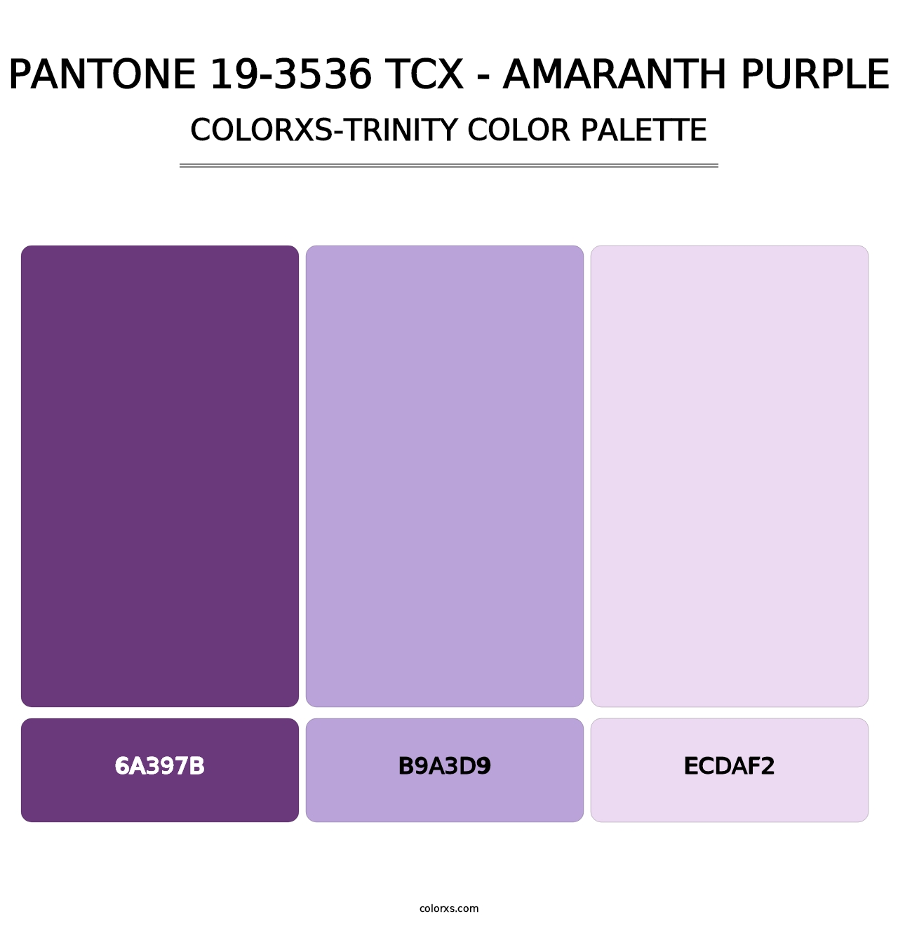PANTONE 19-3536 TCX - Amaranth Purple - Colorxs Trinity Palette