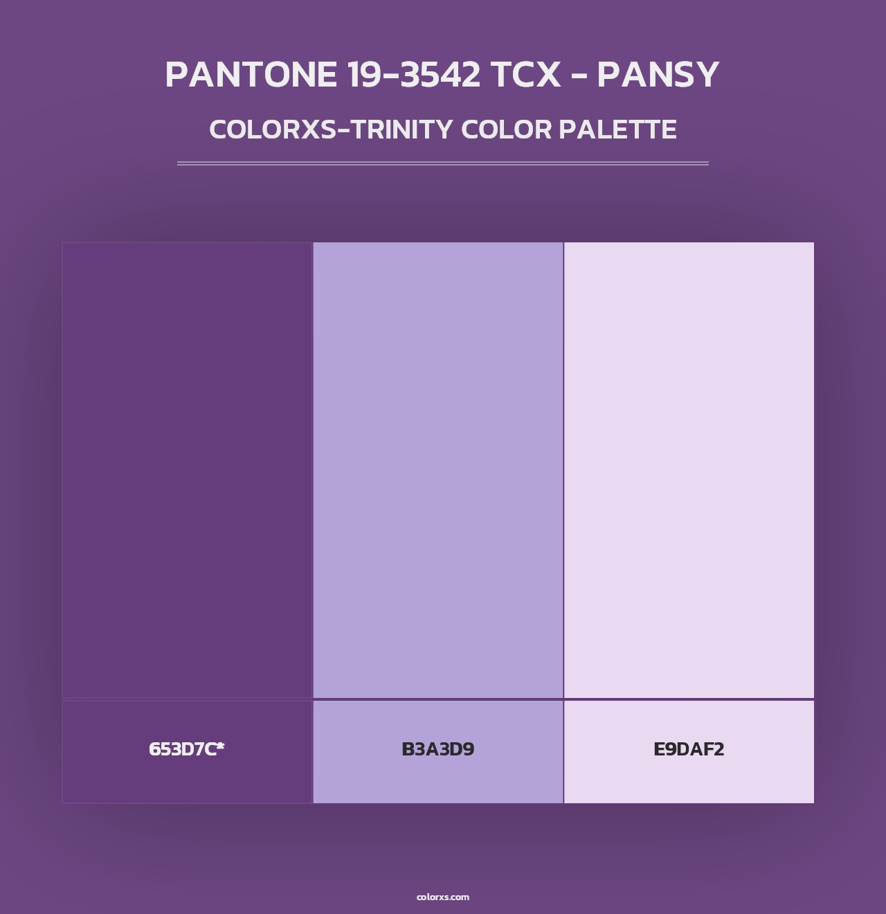 PANTONE 19-3542 TCX - Pansy - Colorxs Trinity Palette