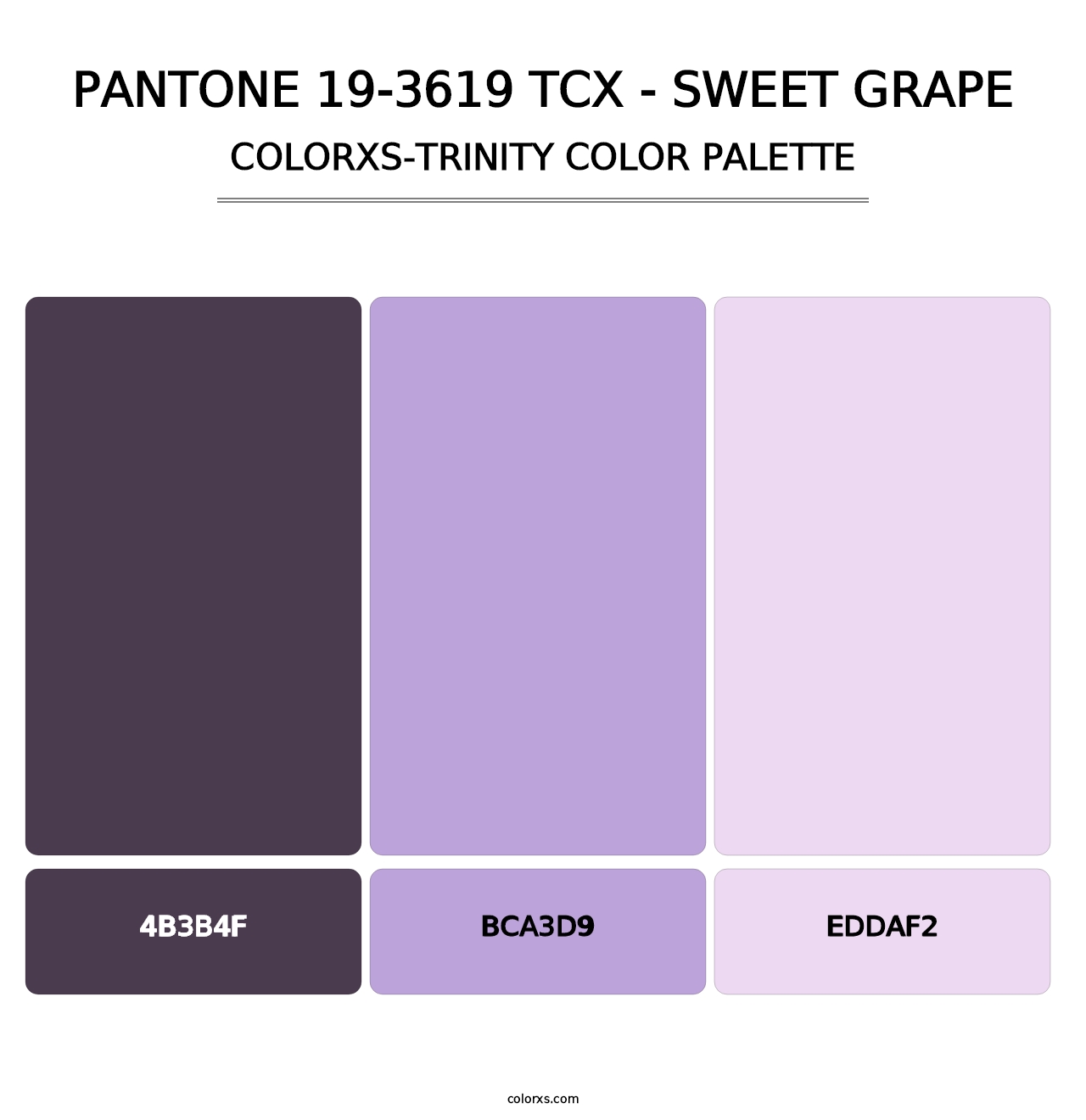 PANTONE 19-3619 TCX - Sweet Grape - Colorxs Trinity Palette