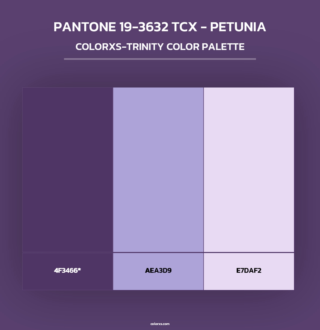 PANTONE 19-3632 TCX - Petunia - Colorxs Trinity Palette
