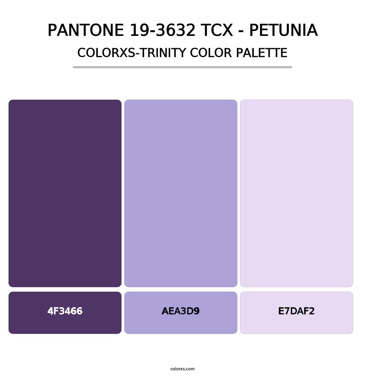 PANTONE 19-3632 TCX - Petunia - Colorxs Trinity Palette