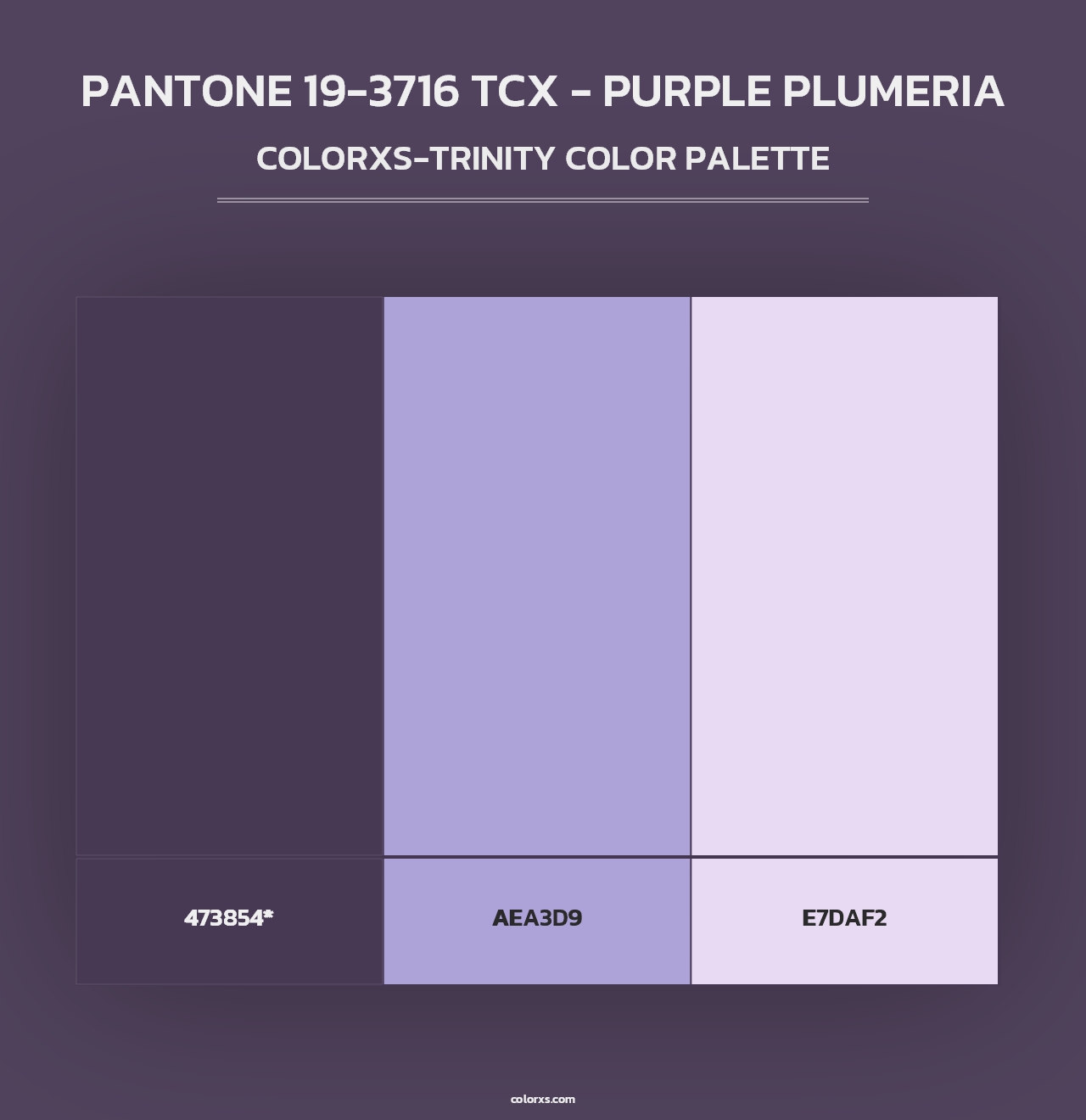 PANTONE 19-3716 TCX - Purple Plumeria - Colorxs Trinity Palette