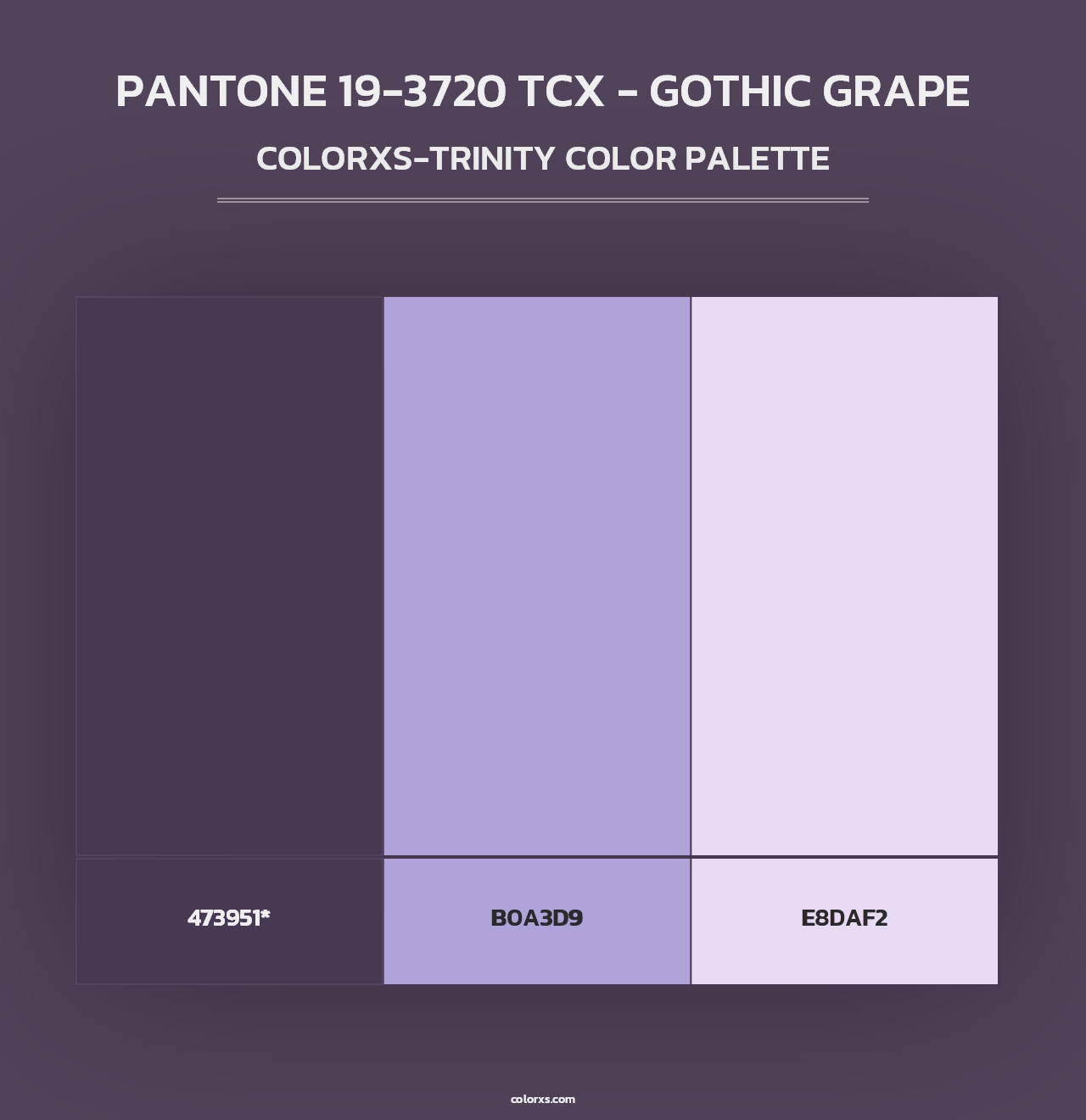 PANTONE 19-3720 TCX - Gothic Grape - Colorxs Trinity Palette