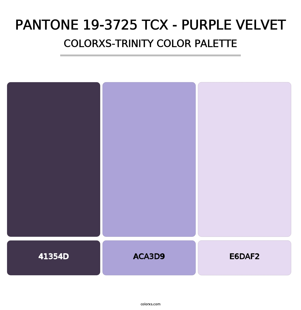 PANTONE 19-3725 TCX - Purple Velvet - Colorxs Trinity Palette