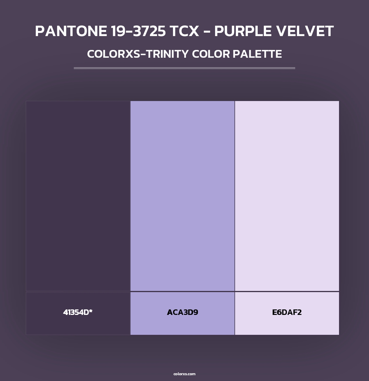 PANTONE 19-3725 TCX - Purple Velvet - Colorxs Trinity Palette