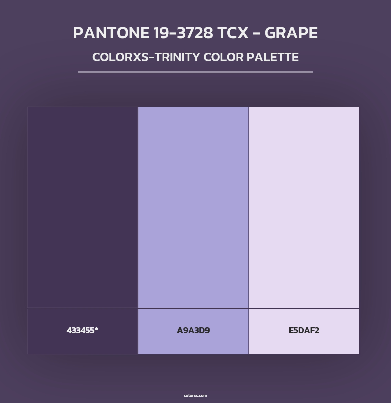 PANTONE 19-3728 TCX - Grape - Colorxs Trinity Palette