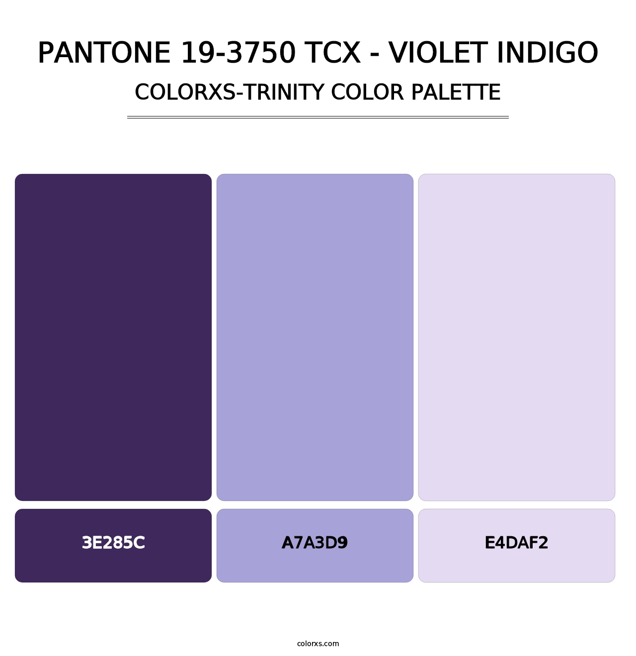 PANTONE 19-3750 TCX - Violet Indigo - Colorxs Trinity Palette