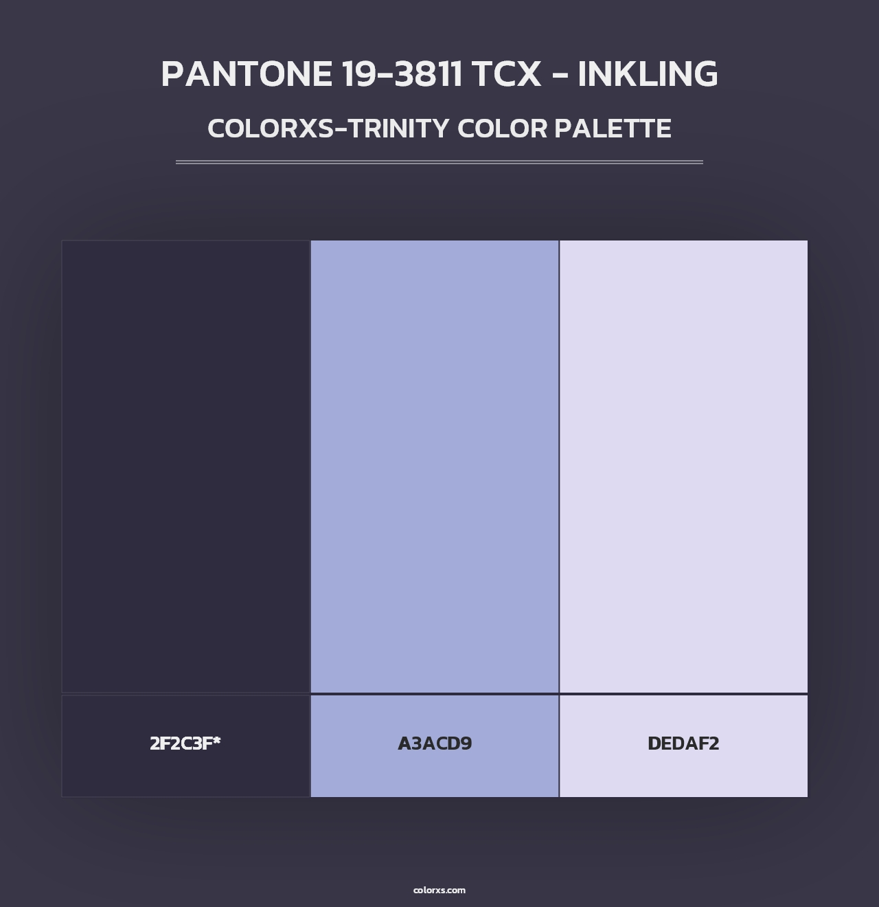 PANTONE 19-3811 TCX - Inkling - Colorxs Trinity Palette