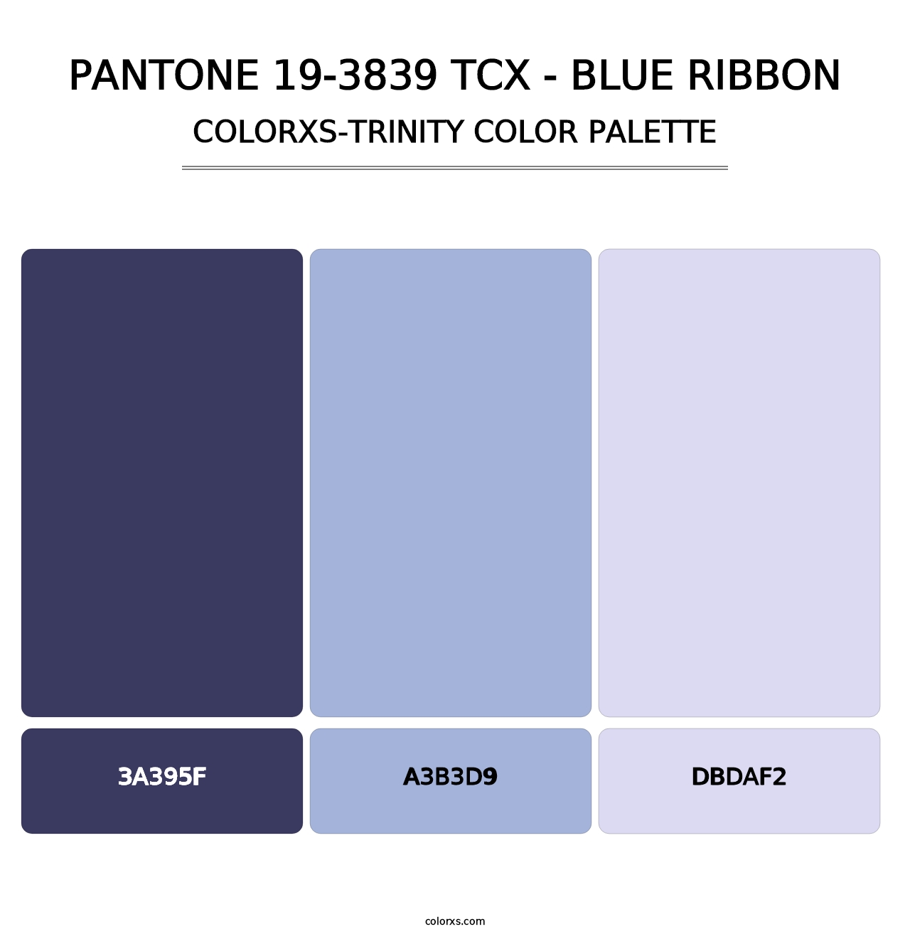 PANTONE 19-3839 TCX - Blue Ribbon - Colorxs Trinity Palette