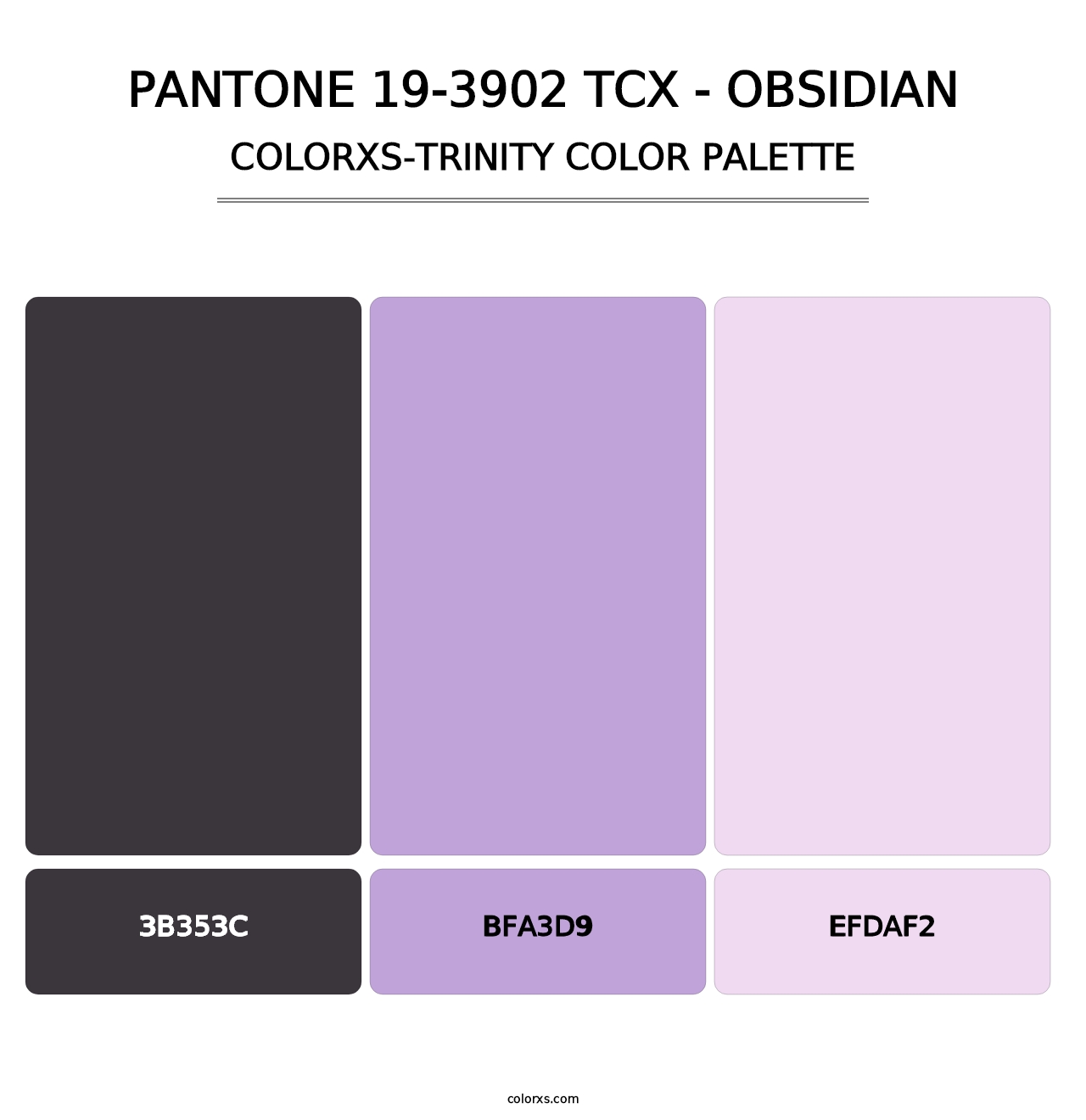 PANTONE 19-3902 TCX - Obsidian - Colorxs Trinity Palette