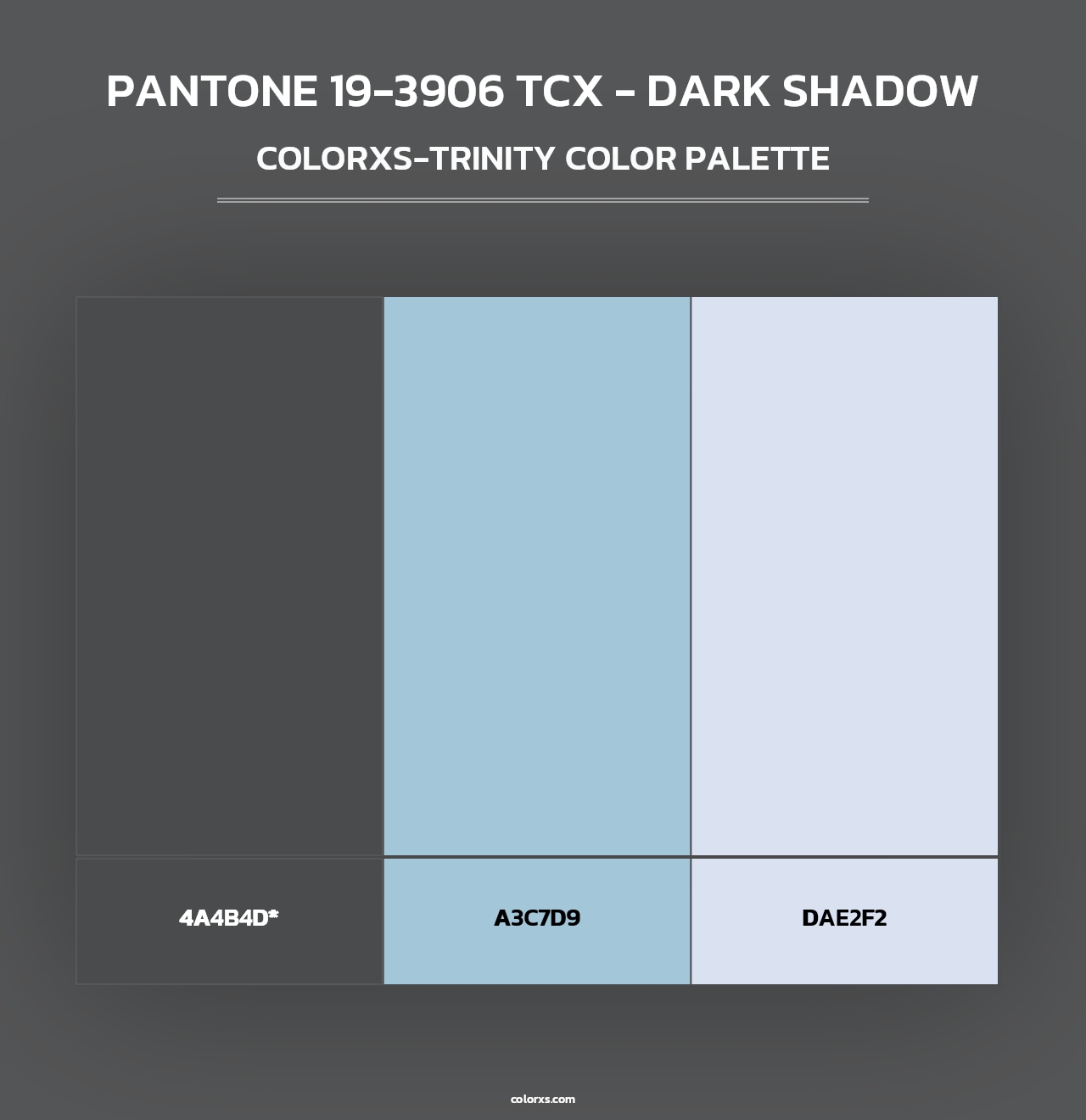 PANTONE 19-3906 TCX - Dark Shadow - Colorxs Trinity Palette