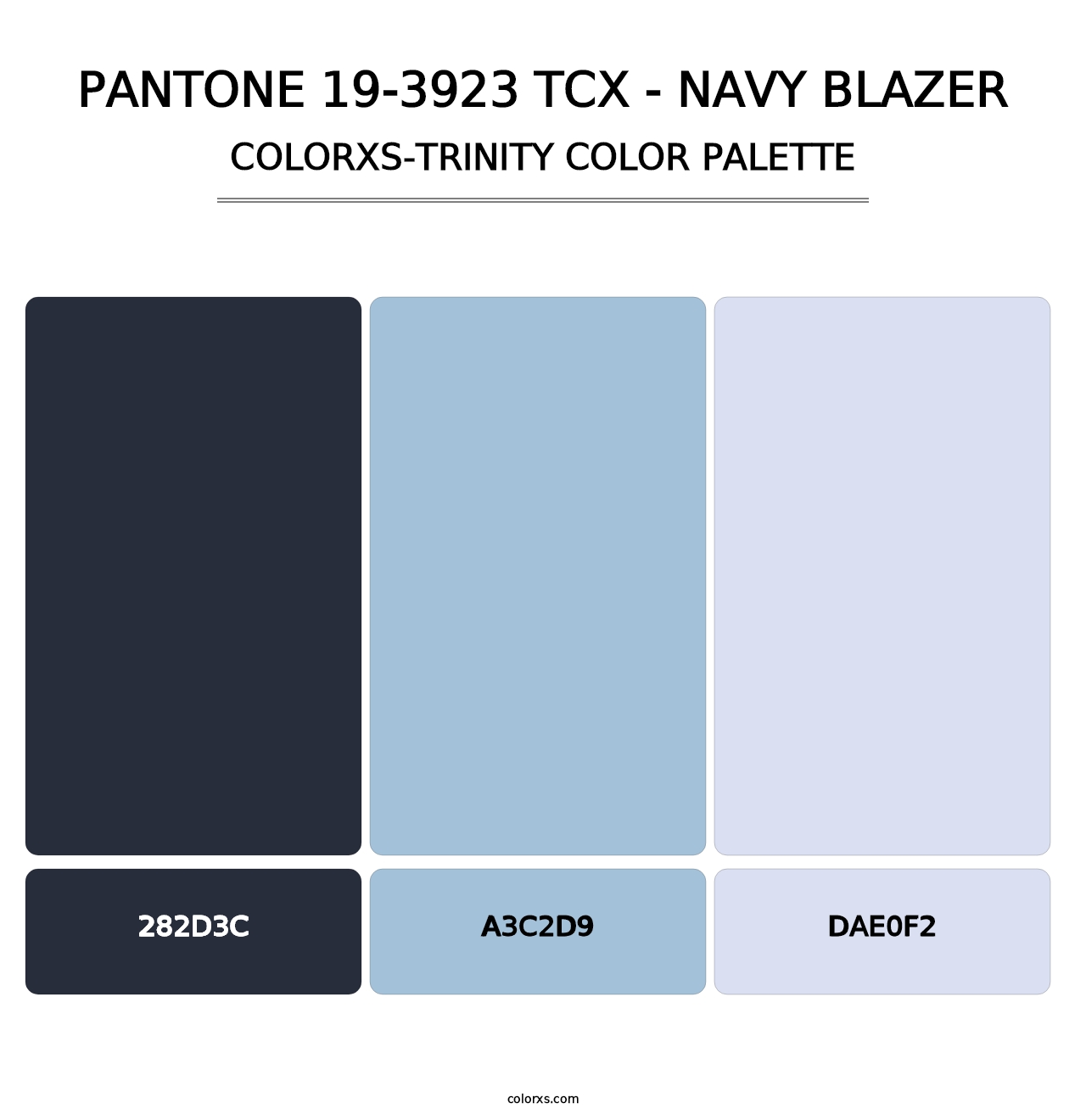 PANTONE 19-3923 TCX - Navy Blazer - Colorxs Trinity Palette