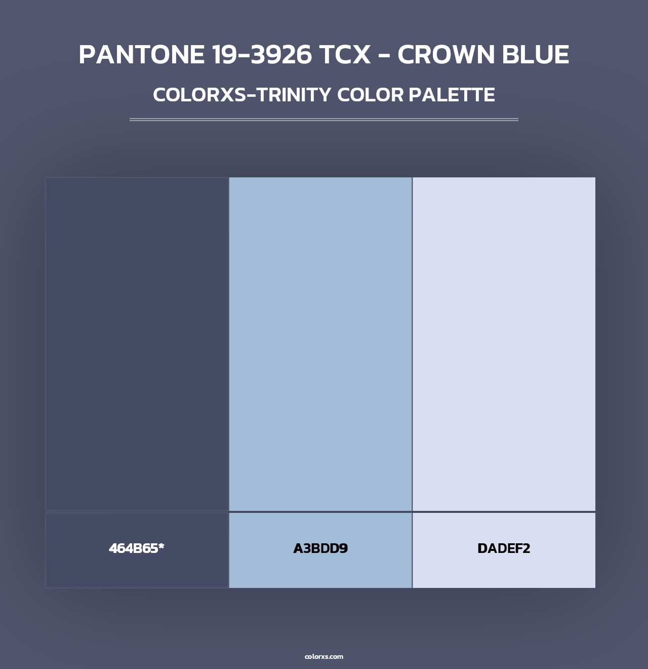 PANTONE 19-3926 TCX - Crown Blue - Colorxs Trinity Palette