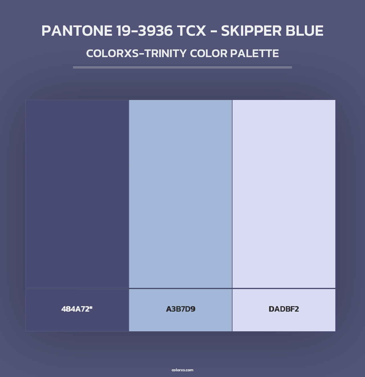 PANTONE 19-3936 TCX - Skipper Blue - Colorxs Trinity Palette
