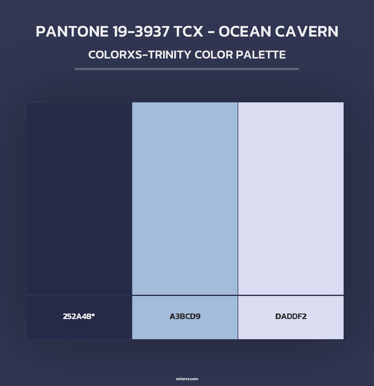 PANTONE 19-3937 TCX - Ocean Cavern - Colorxs Trinity Palette