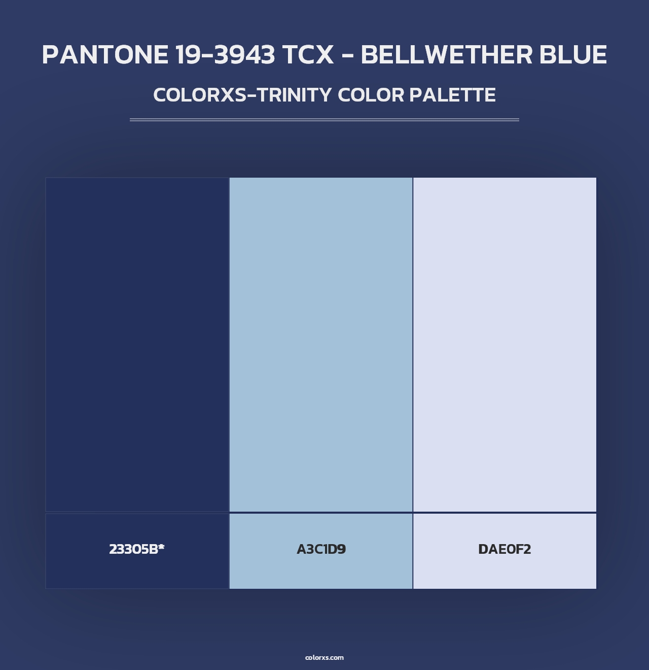 PANTONE 19-3943 TCX - Bellwether Blue - Colorxs Trinity Palette