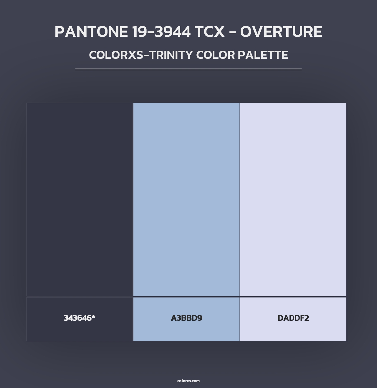 PANTONE 19-3944 TCX - Overture - Colorxs Trinity Palette