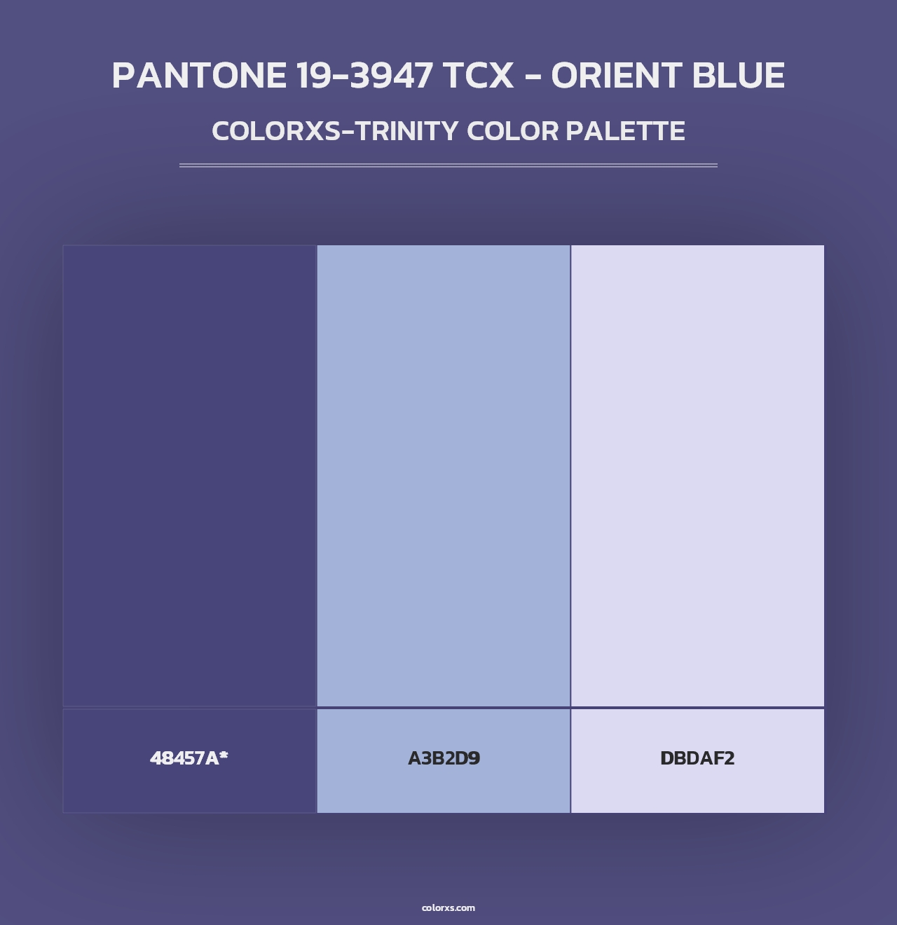 PANTONE 19-3947 TCX - Orient Blue - Colorxs Trinity Palette