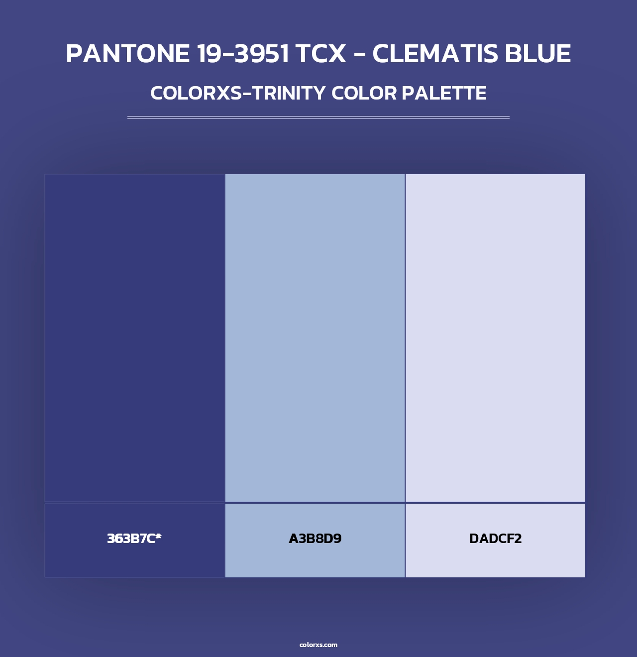 PANTONE 19-3951 TCX - Clematis Blue - Colorxs Trinity Palette